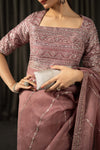Embroidered Organza Saree