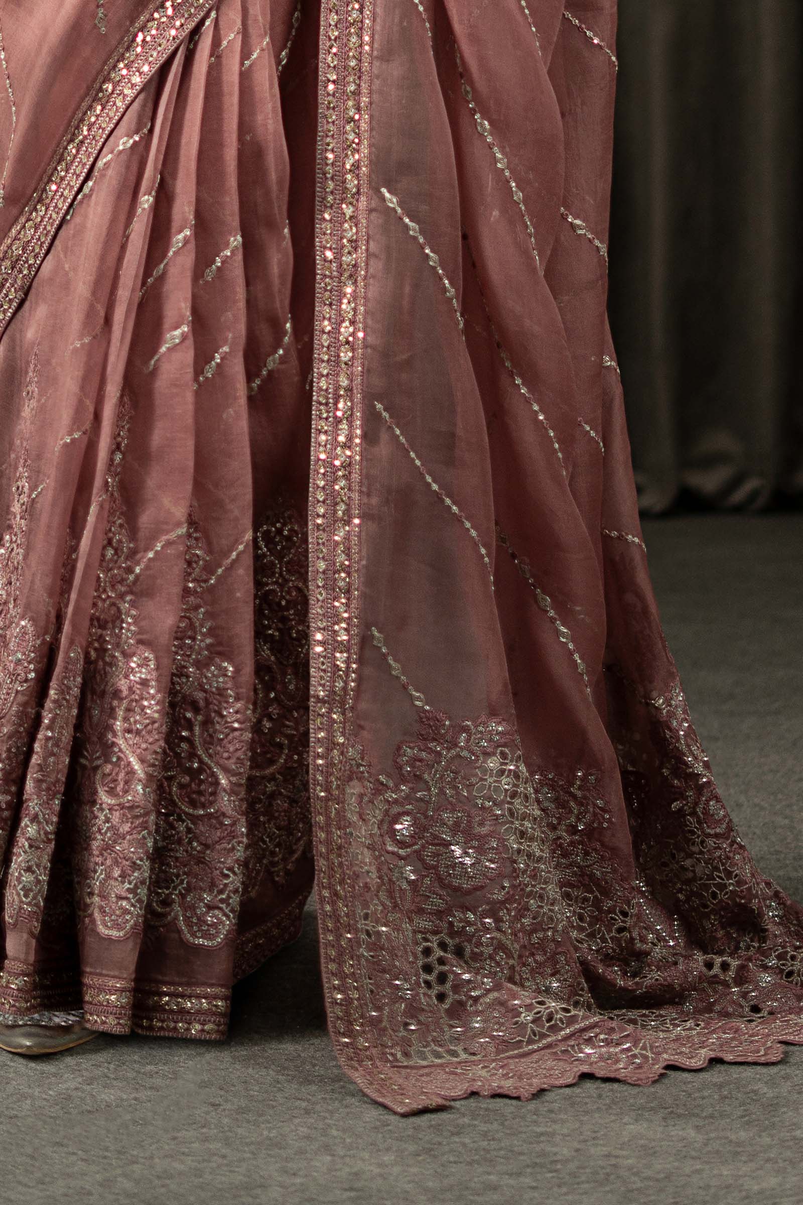Embroidered Organza Saree