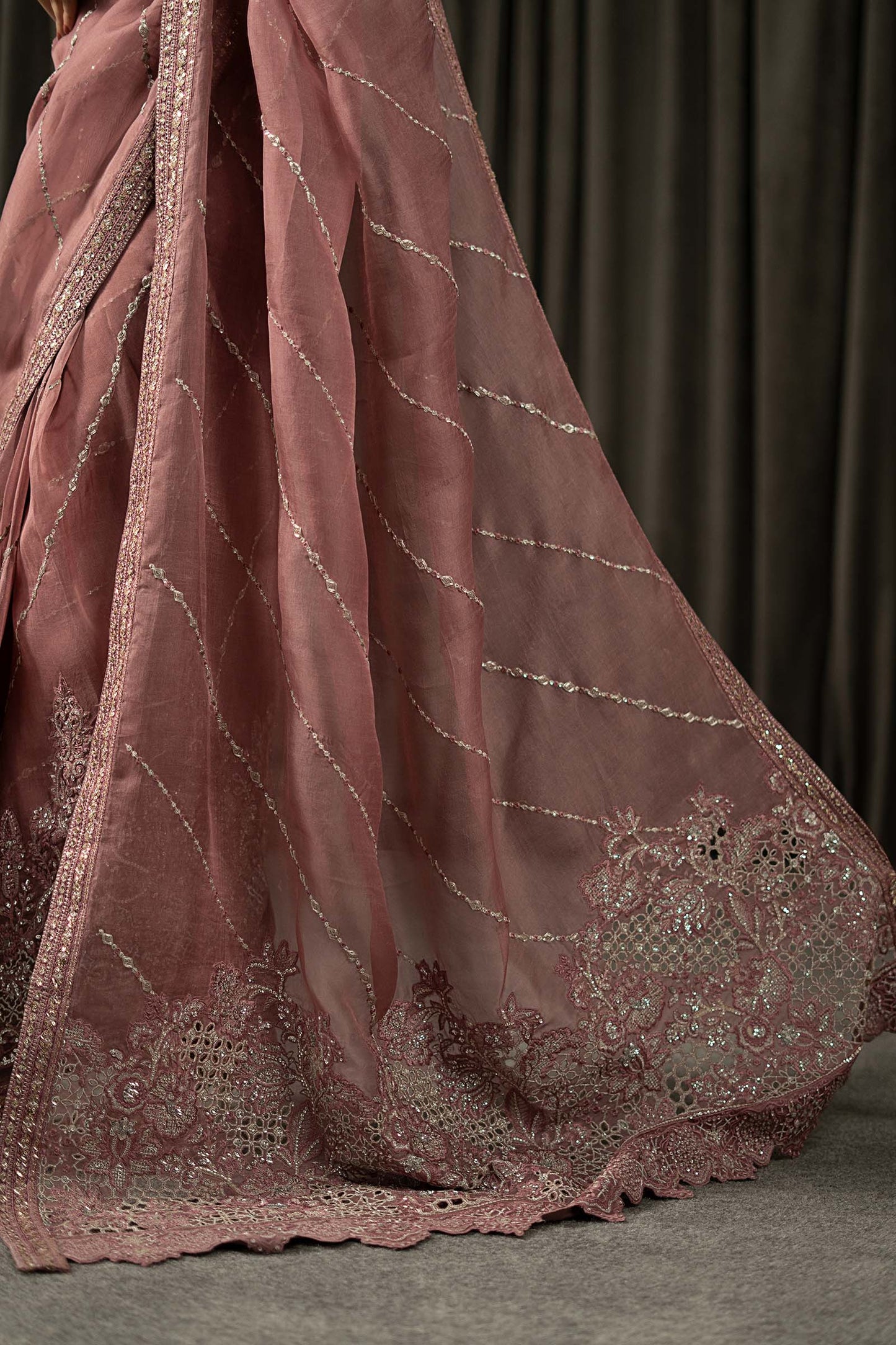 Embroidered Organza Saree