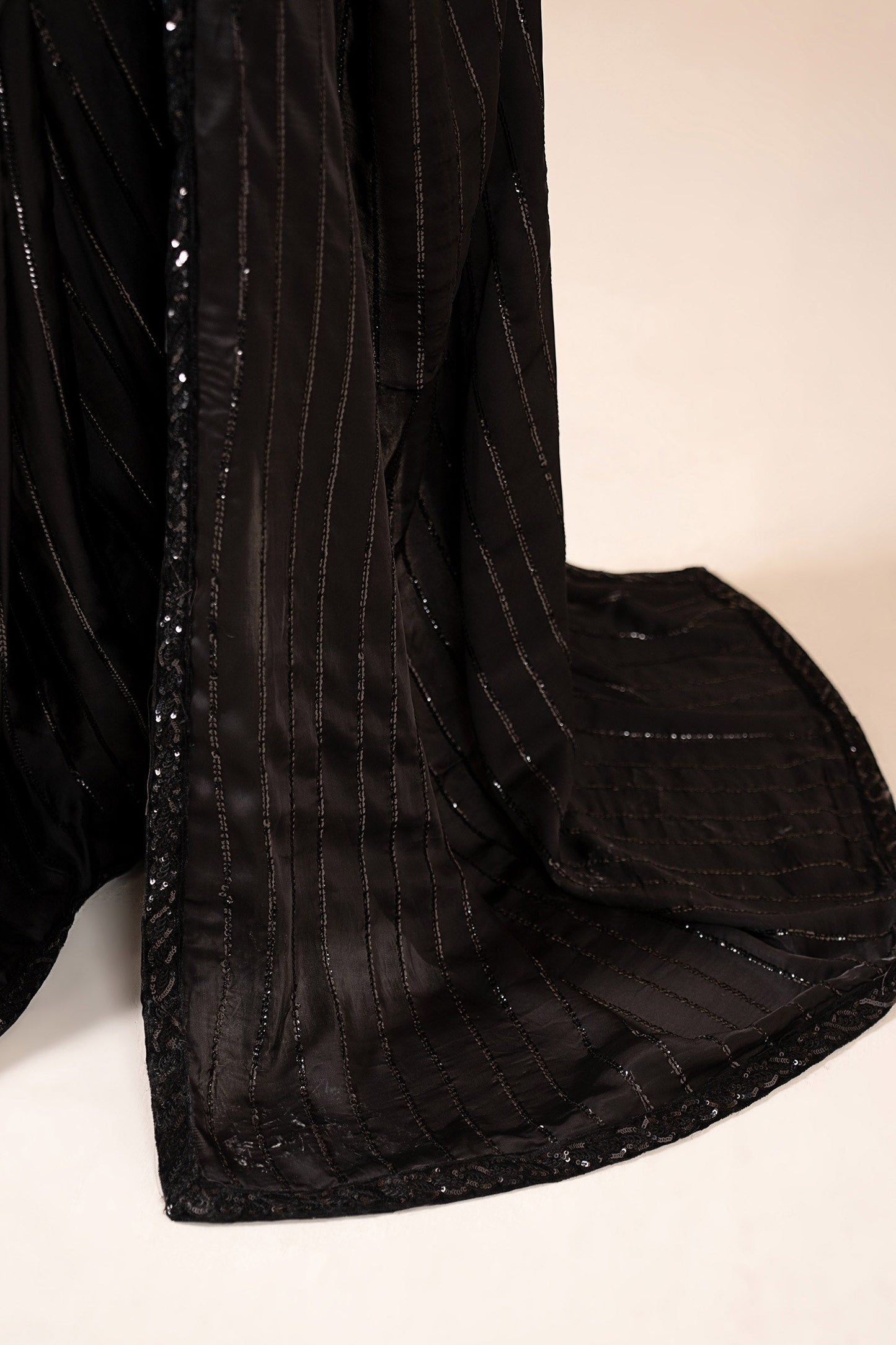 Embroidered Charmeuse Silk Saree