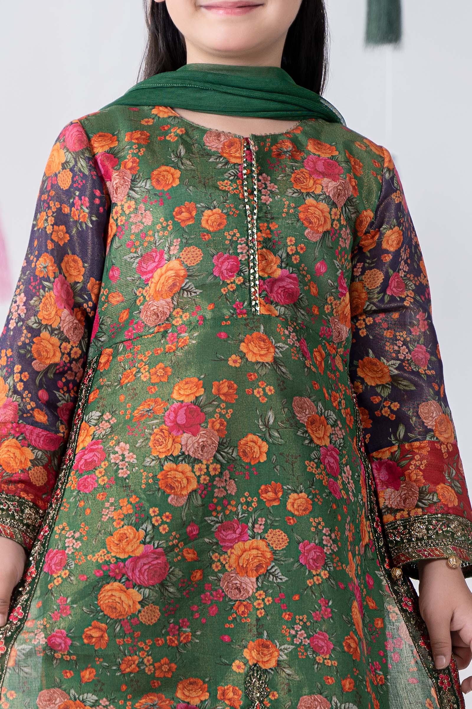 3 Piece Printed Cotton Masoori Suit