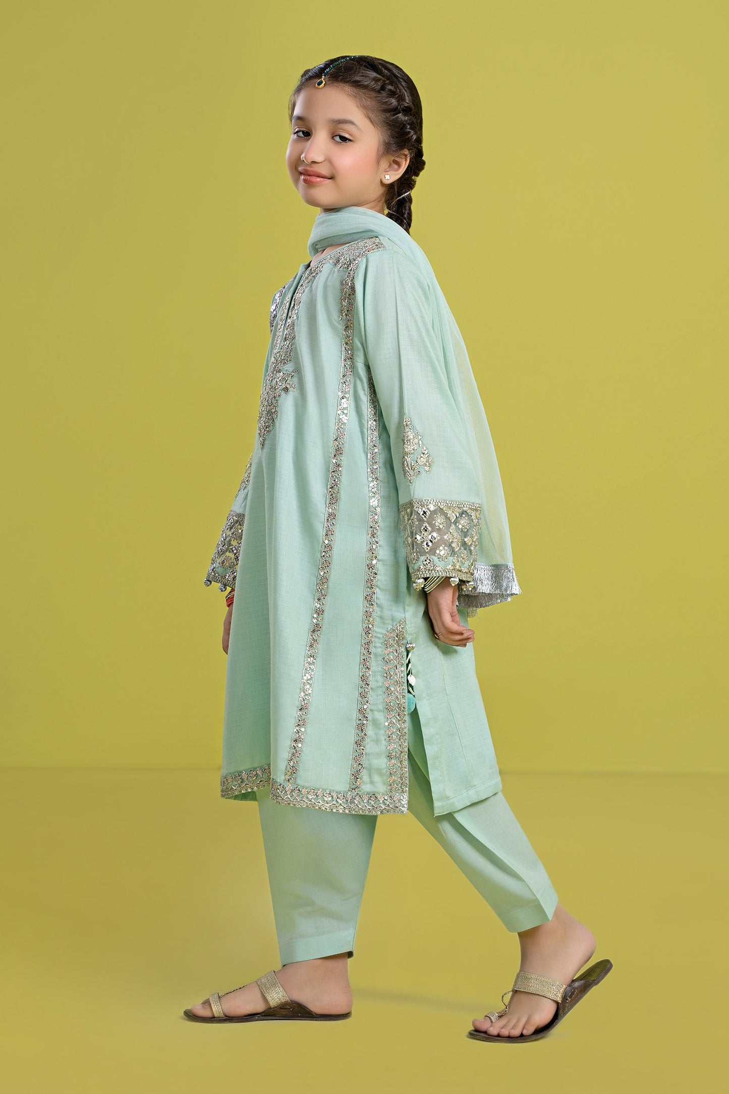 3 Piece Embroidered Dobby Suit
