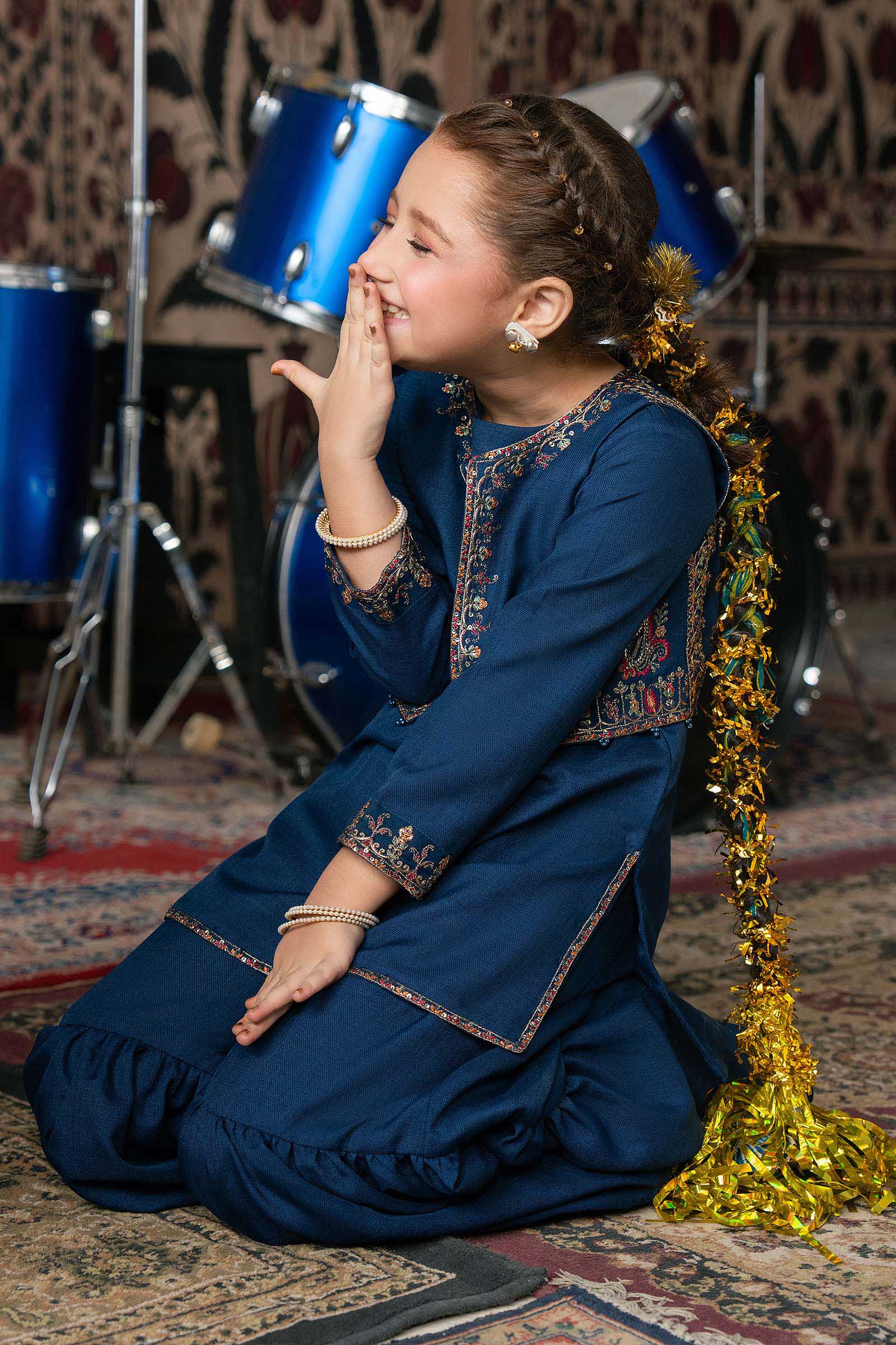 3 Piece Embroidered Silk Suit