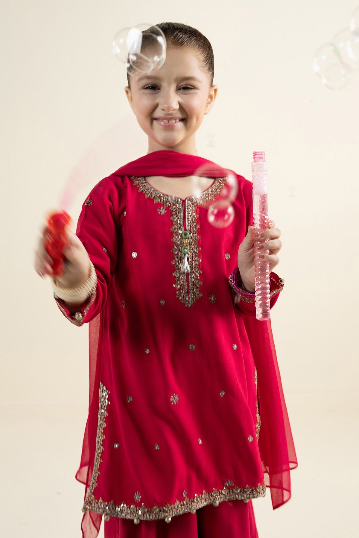 3 Piece Embroidered Linen Suit