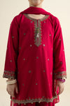 3 Piece Embroidered Linen Suit
