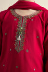 3 Piece Embroidered Linen Suit