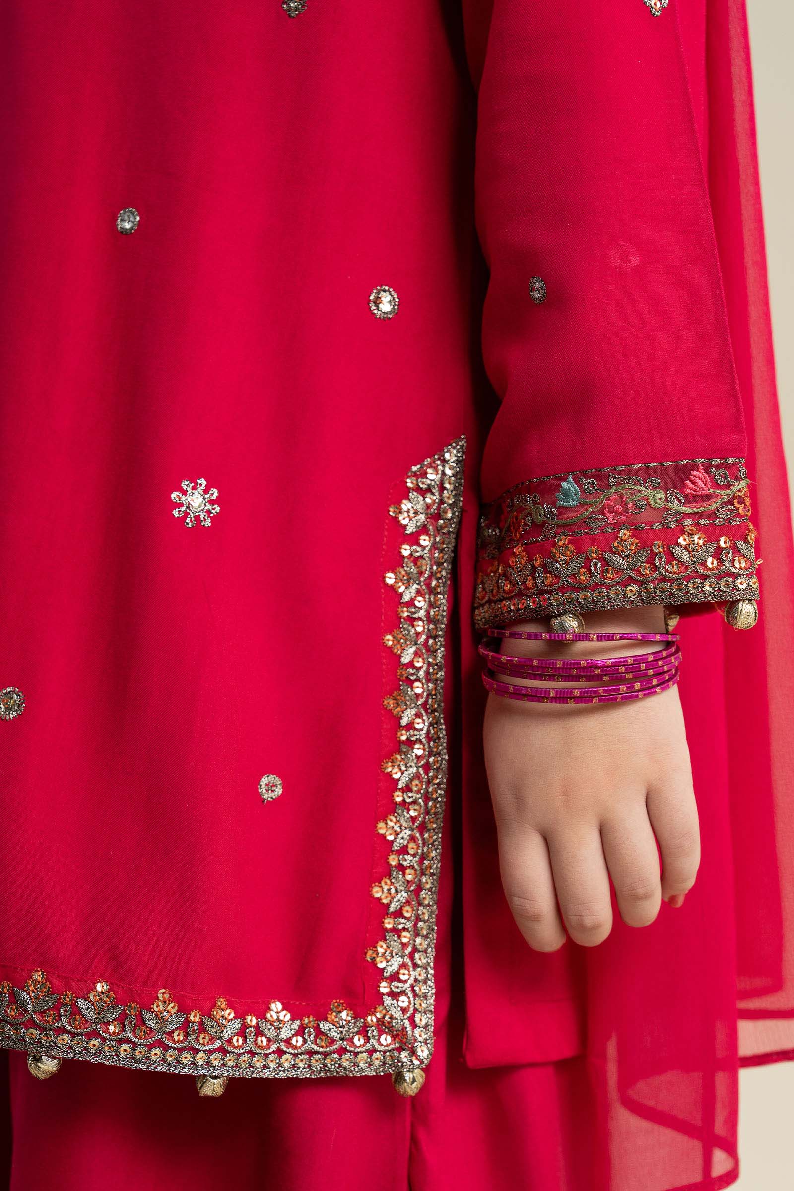 3 Piece Embroidered Linen Suit