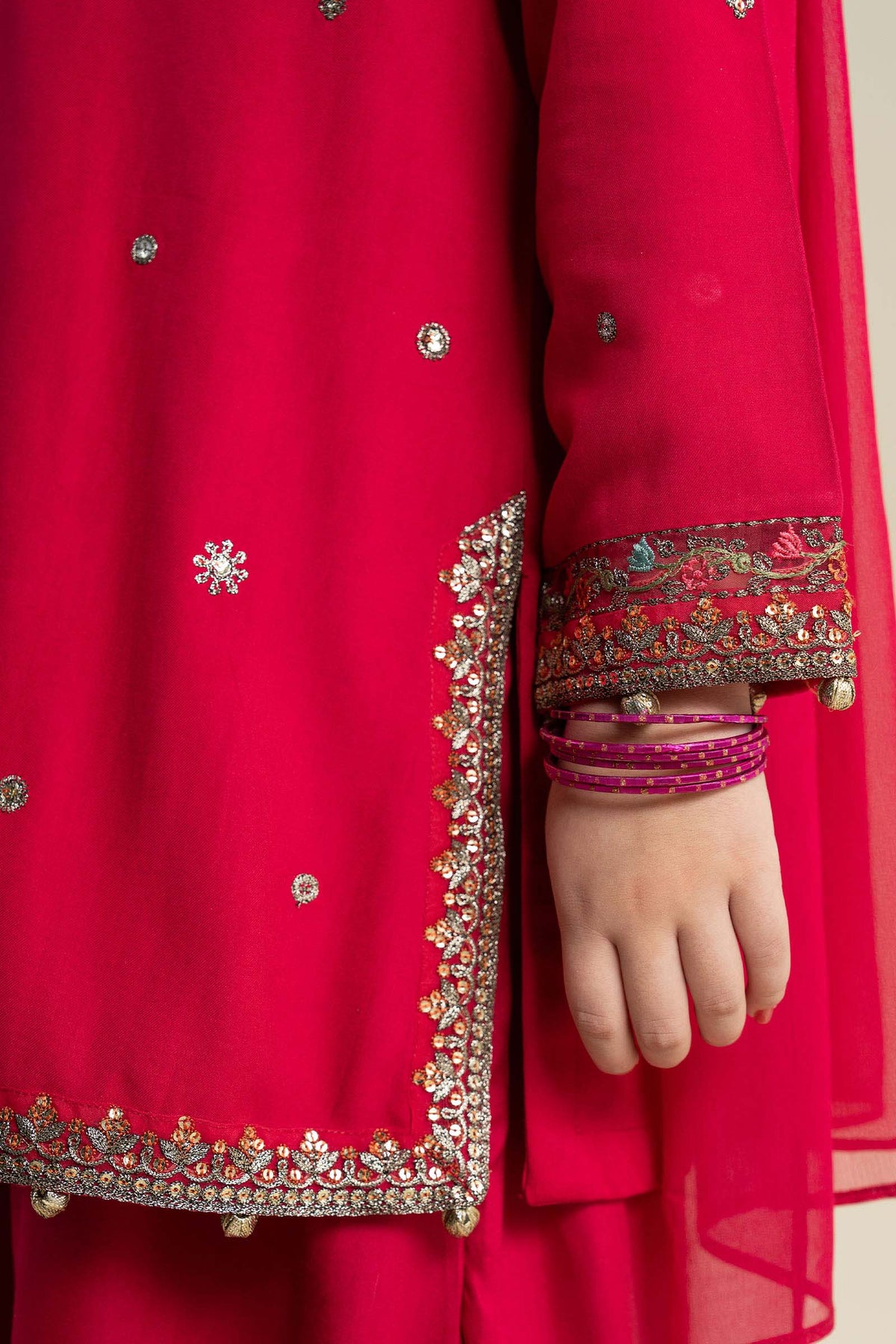 3 Piece Embroidered Linen Suit