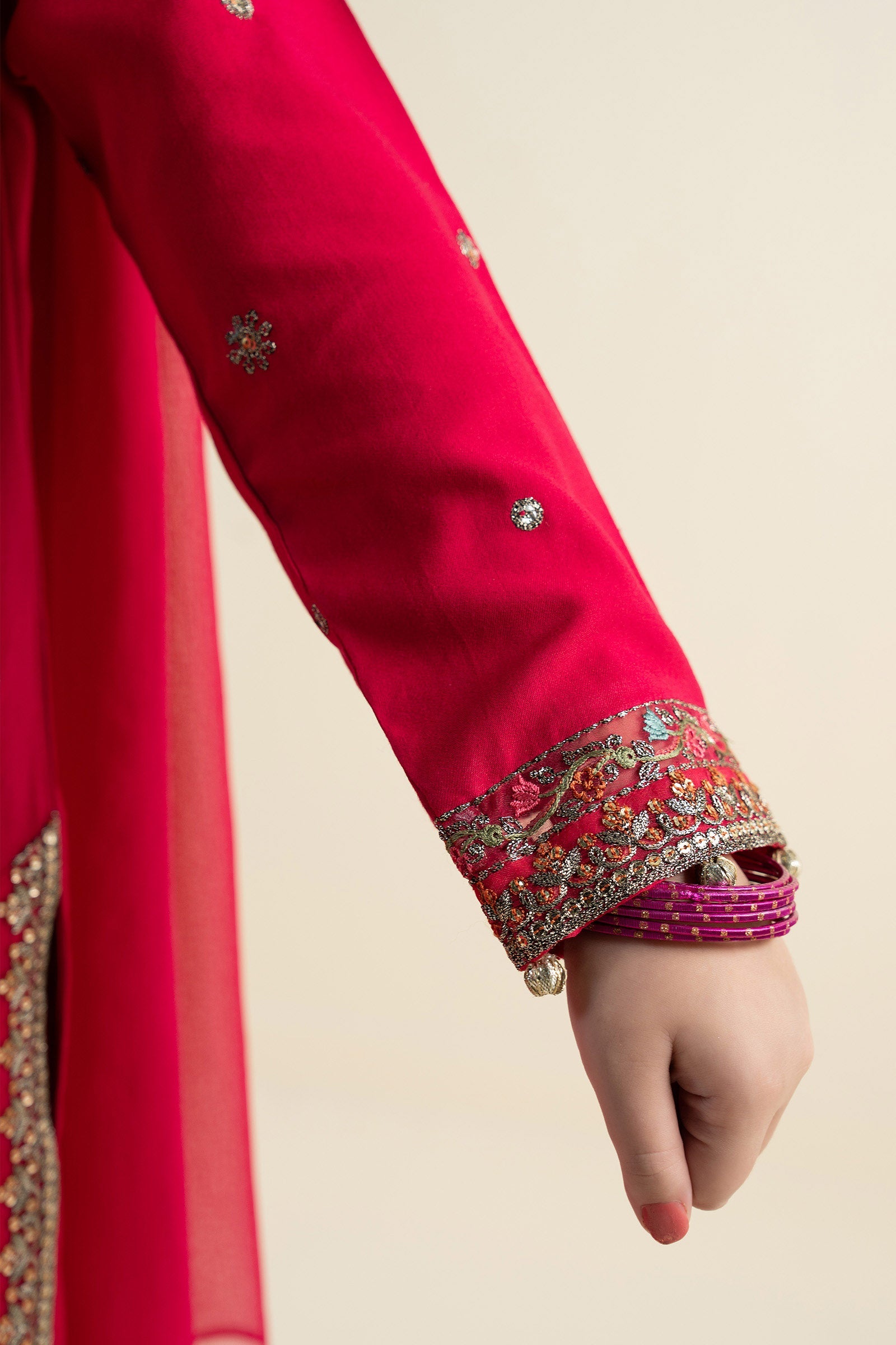 3 Piece Embroidered Linen Suit