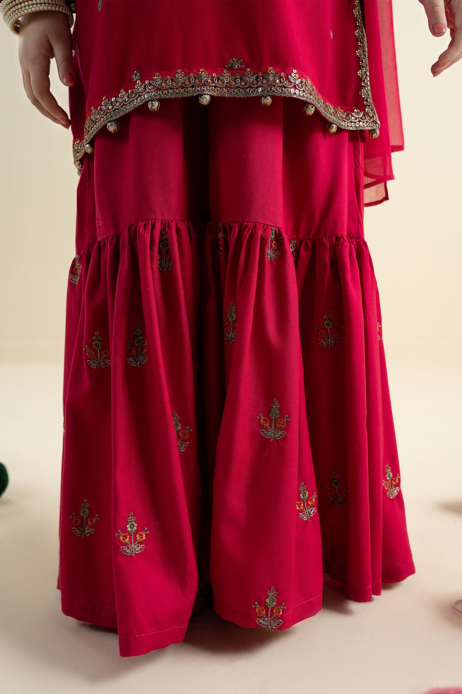 3 Piece Embroidered Linen Suit