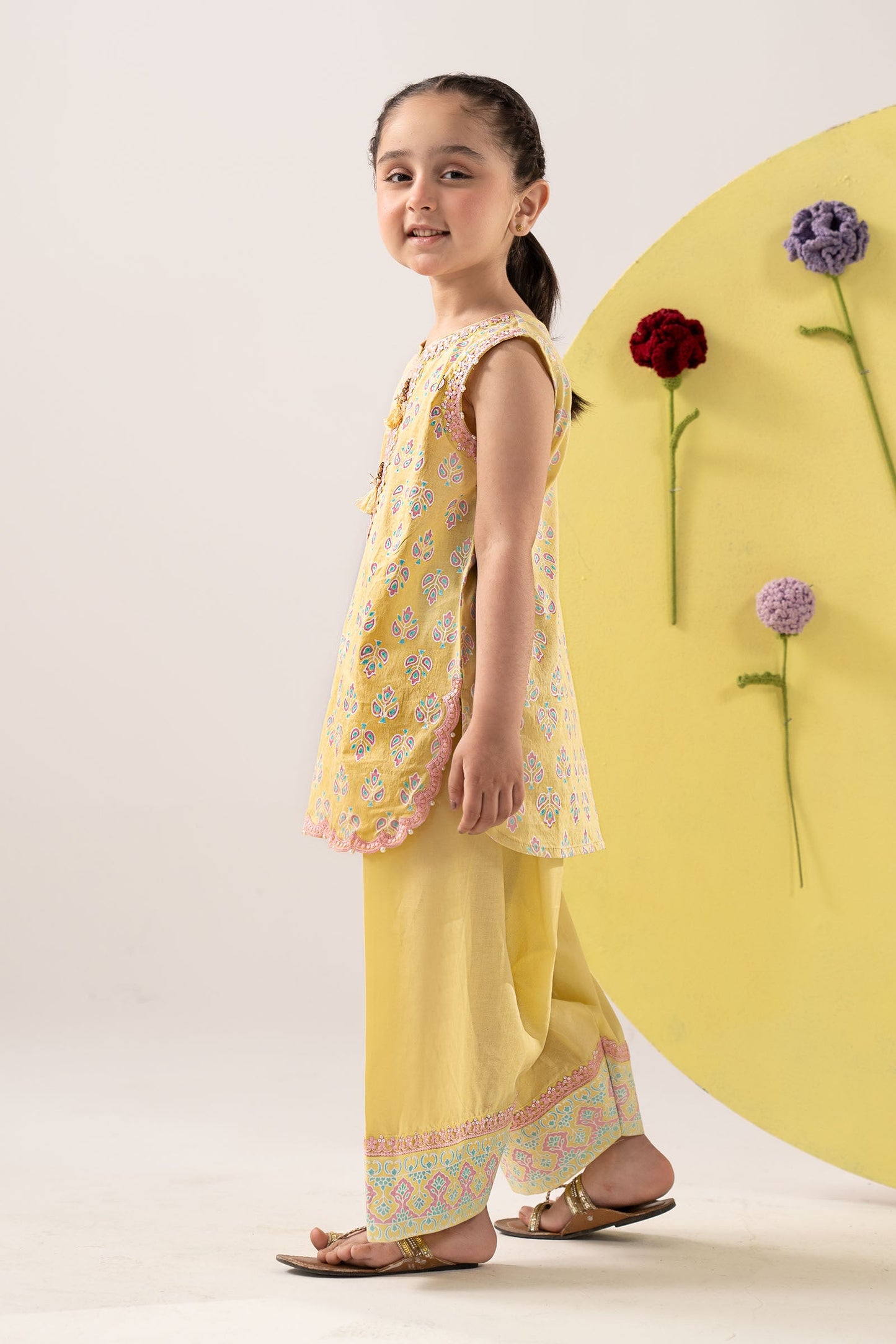 2 Piece Embroidered Dobby Lawn Suit