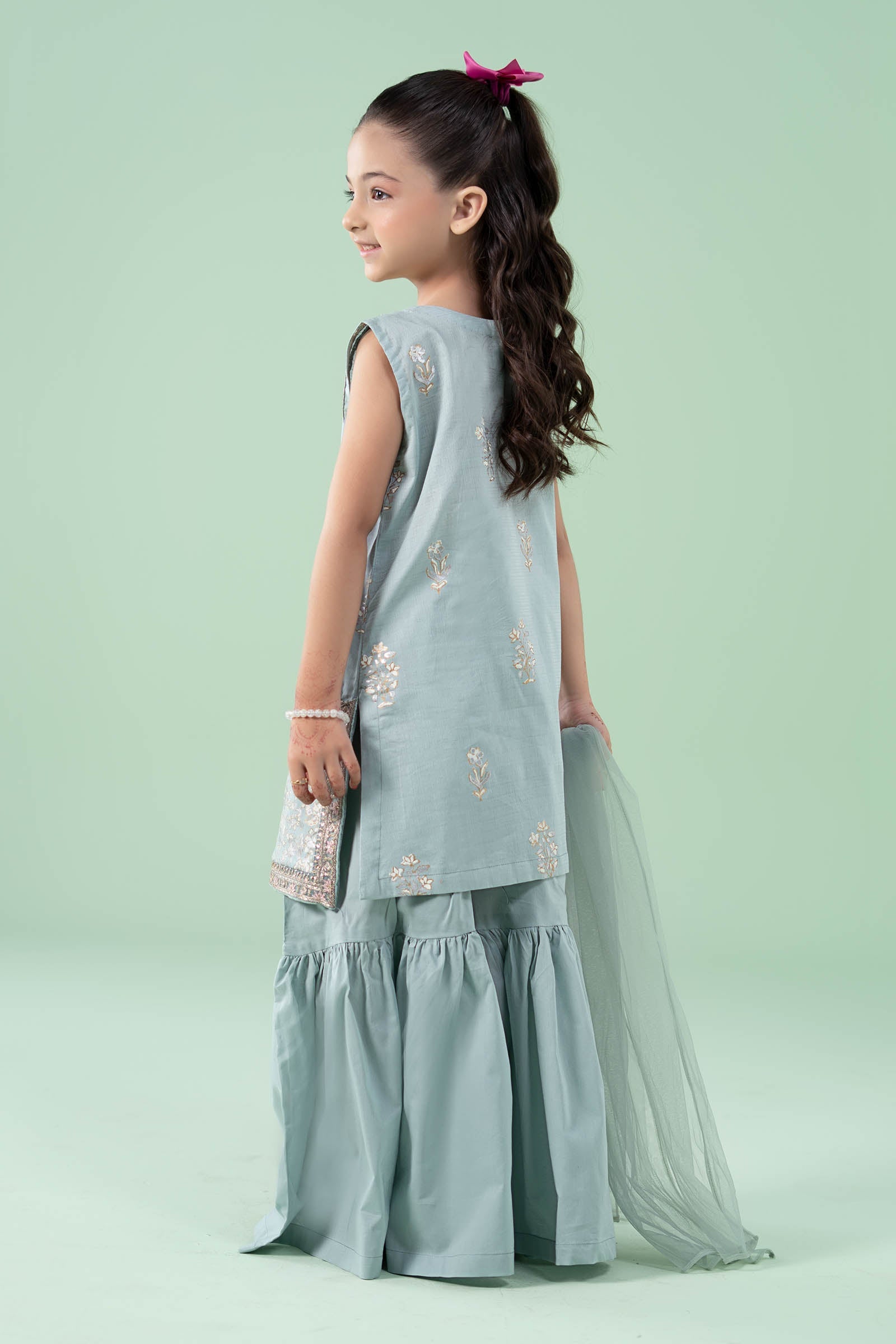 3 Piece Embroidered Dobby Suit