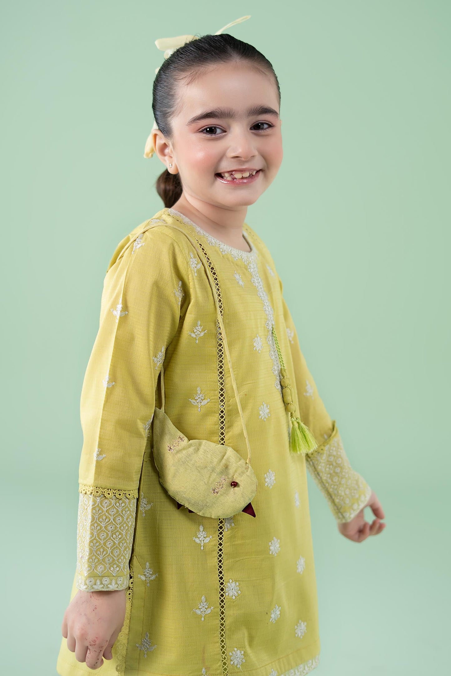 3 Piece Embroidered Dobby Suit