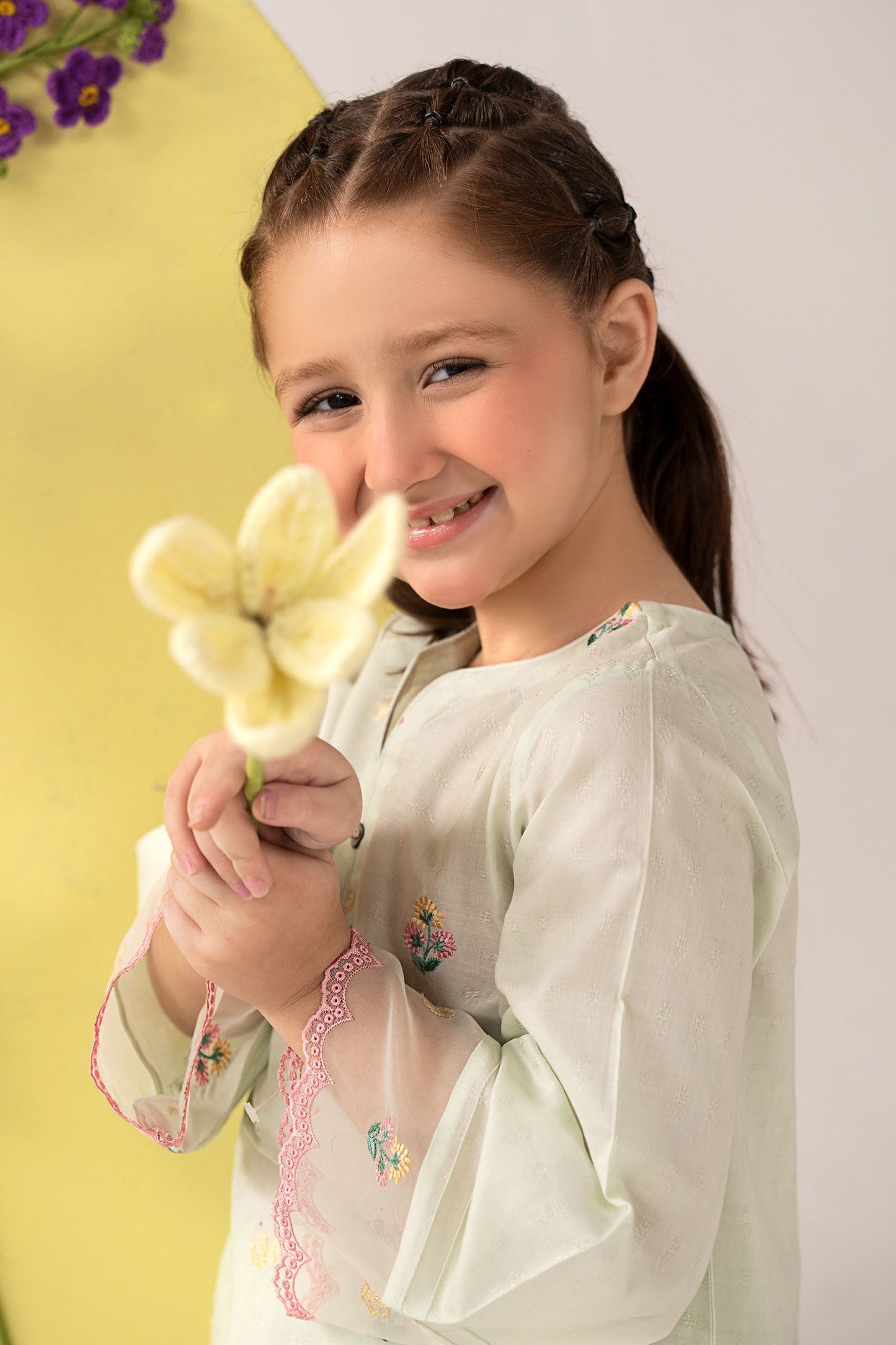 2 Piece Embroidered Dobby Lawn Suit