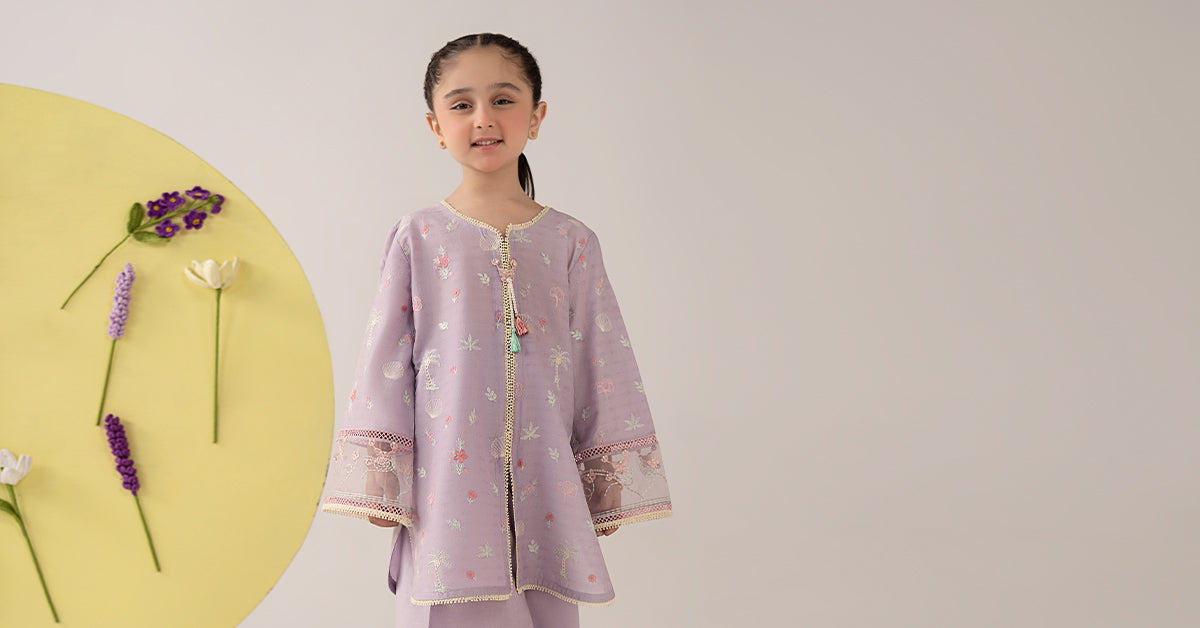 2 Piece Embroidered Dobby Lawn Suit