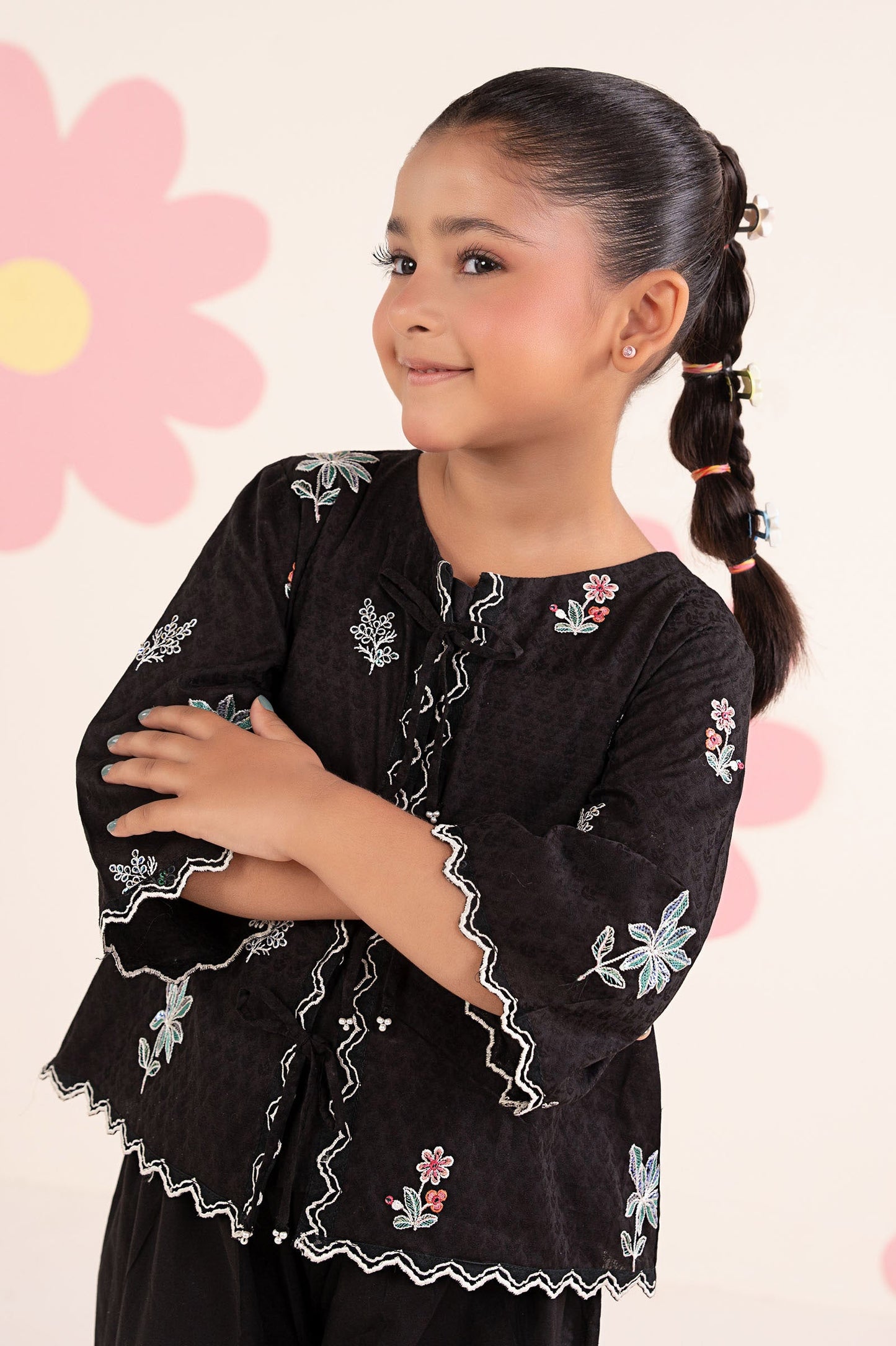 2 Piece Embroidered Dobby Jacquard Suit