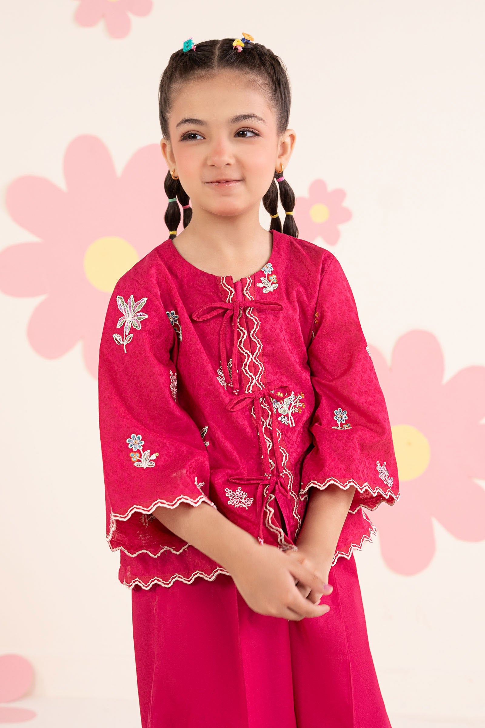 2 Piece Embroidered Dobby Jacquard Suit