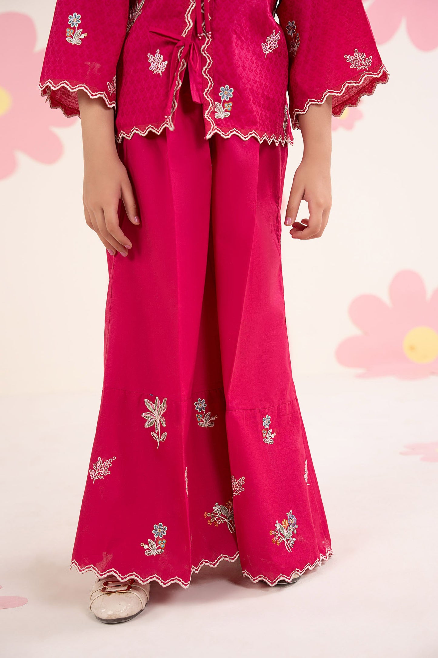 2 Piece Embroidered Dobby Jacquard Suit