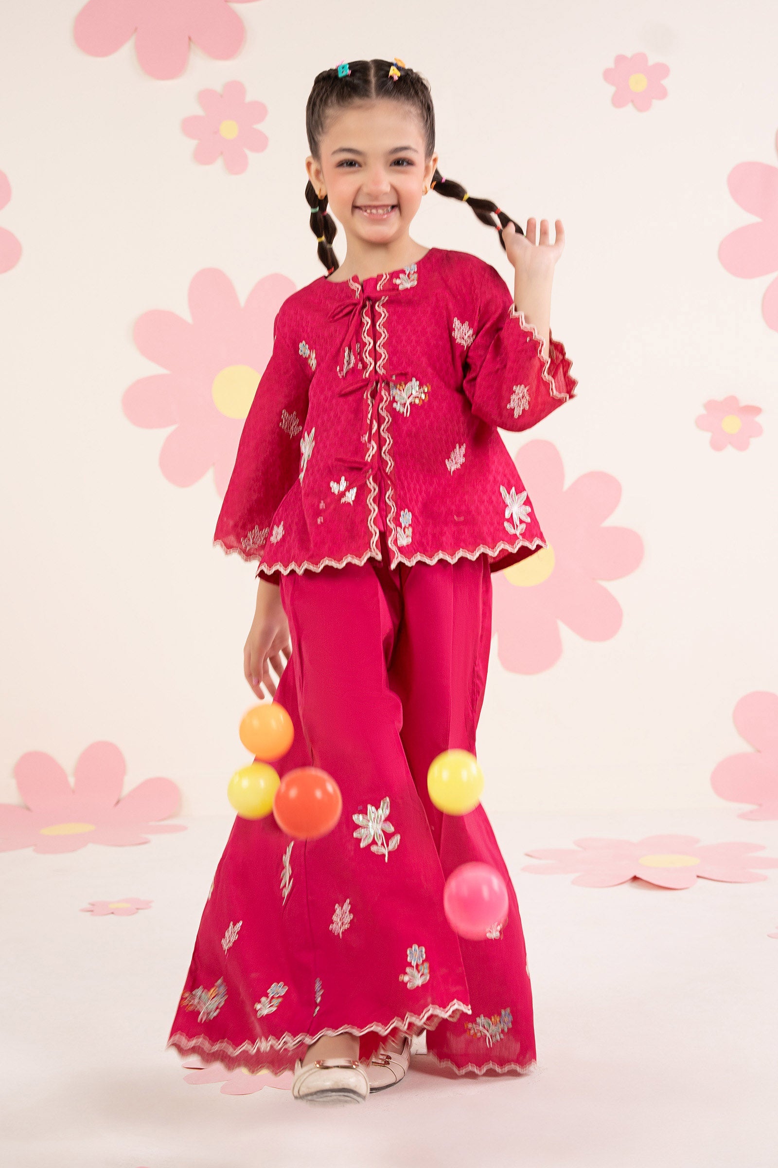 2 Piece Embroidered Dobby Jacquard Suit
