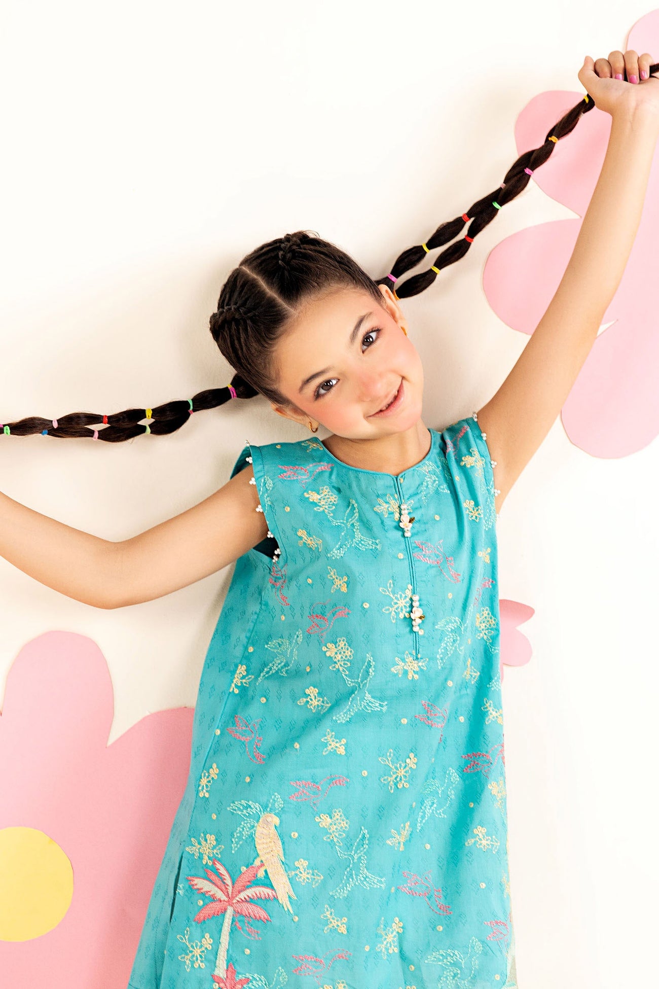 2 Piece Embroidered Dobby Lawn Suit