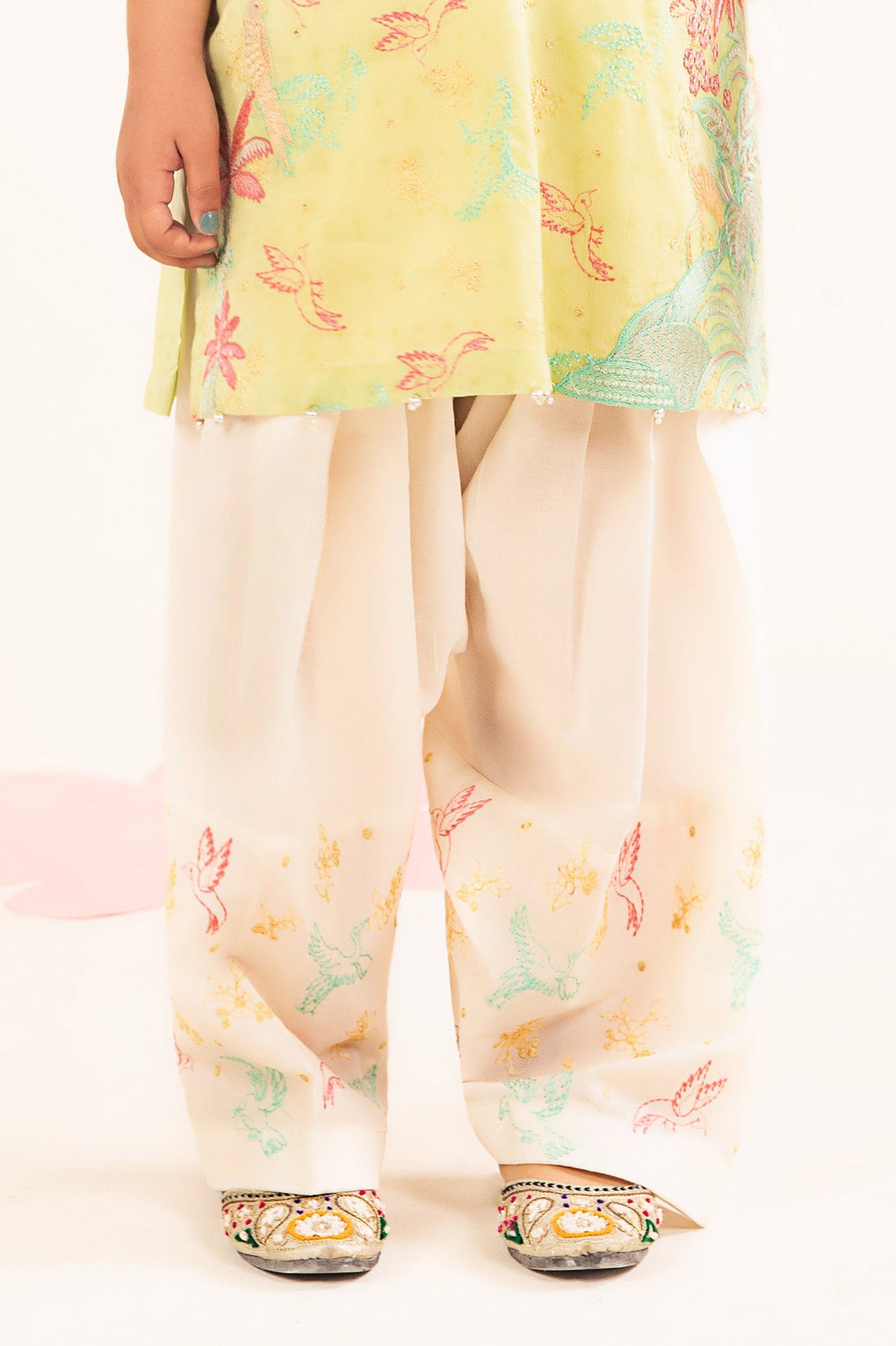 2 Piece Embroidered Dobby Lawn Suit