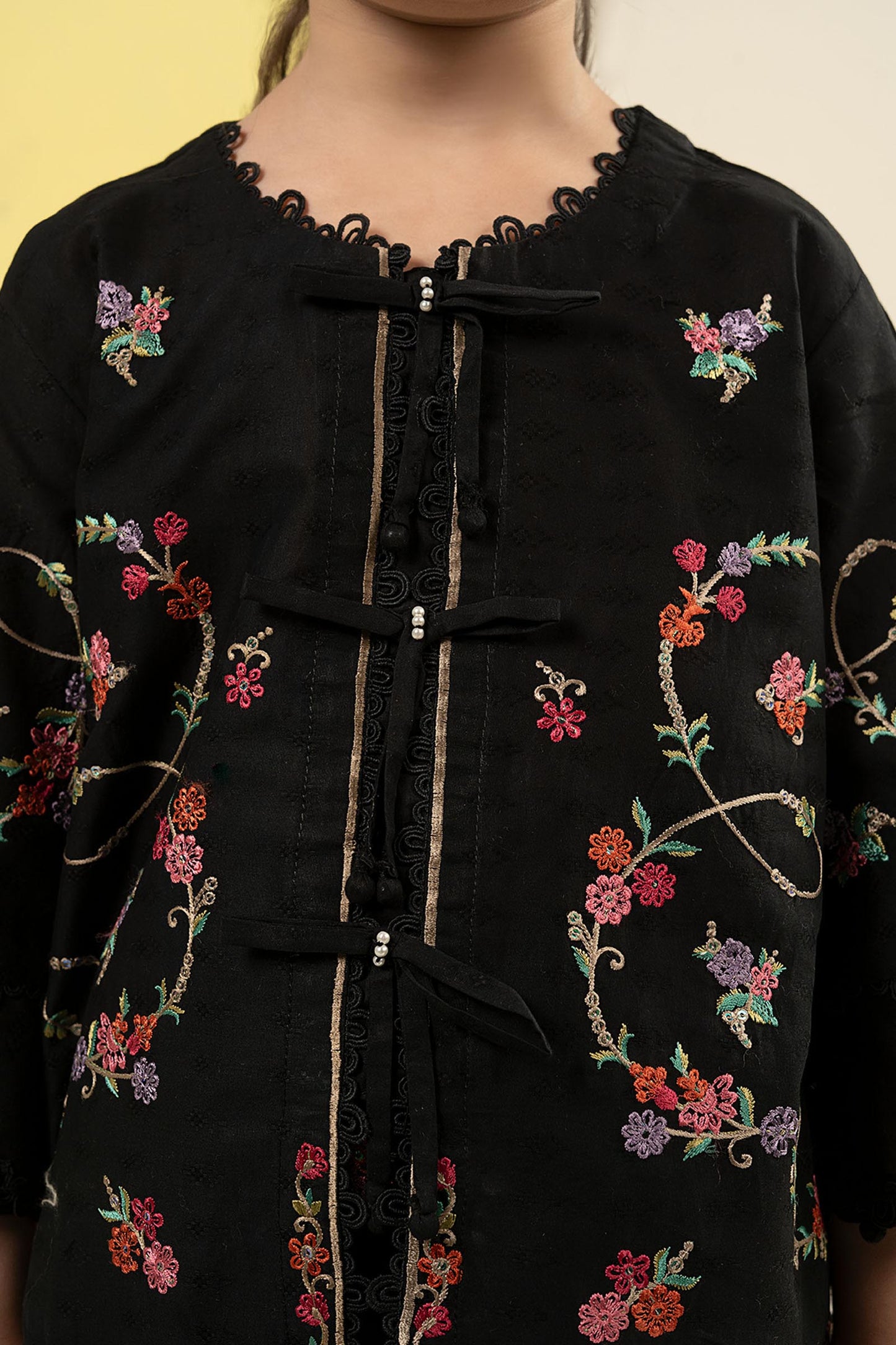 2 Piece Embroidered Dobby Lawn Suit