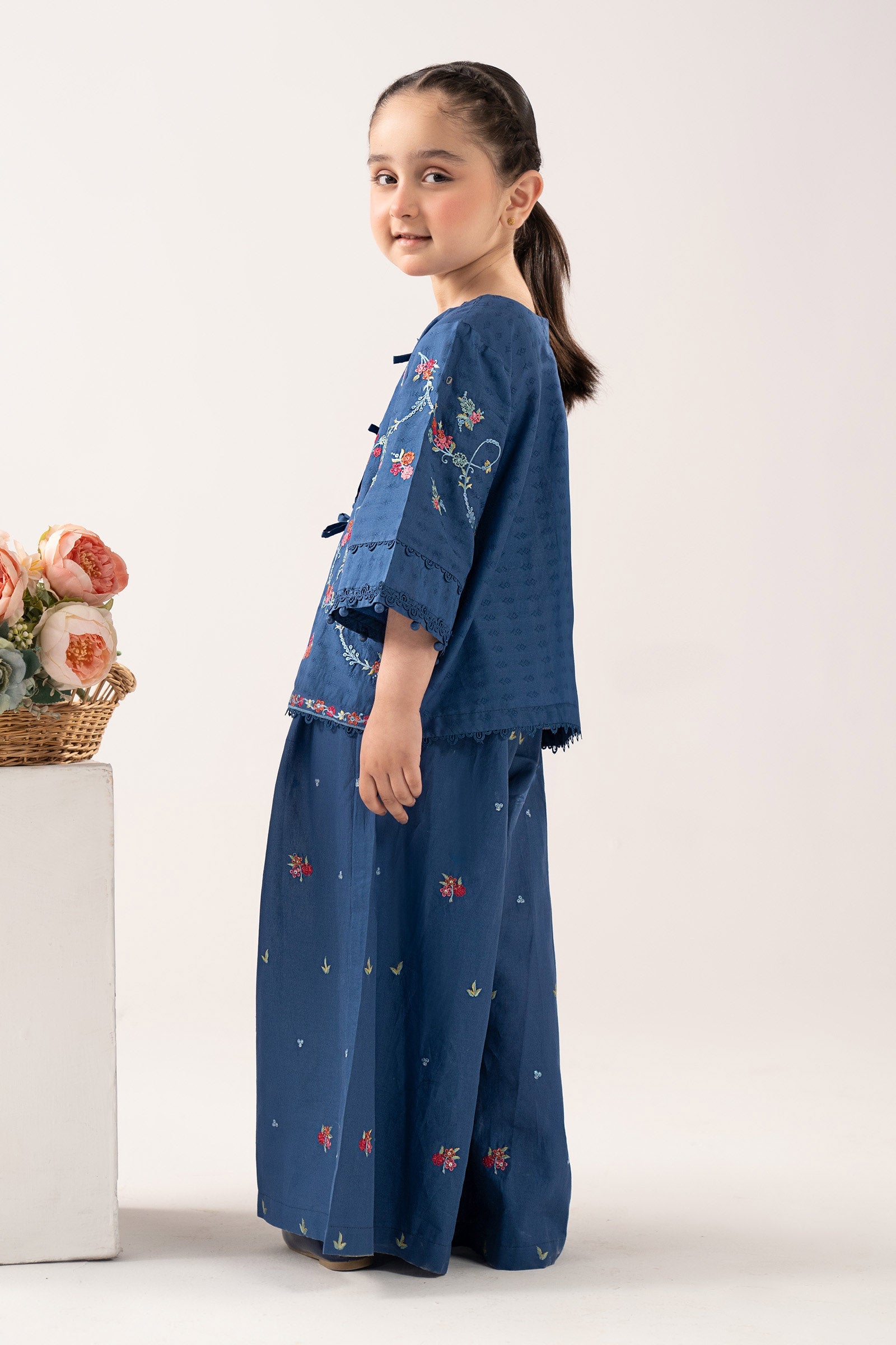 2 Piece Embroidered Dobby Lawn Suit