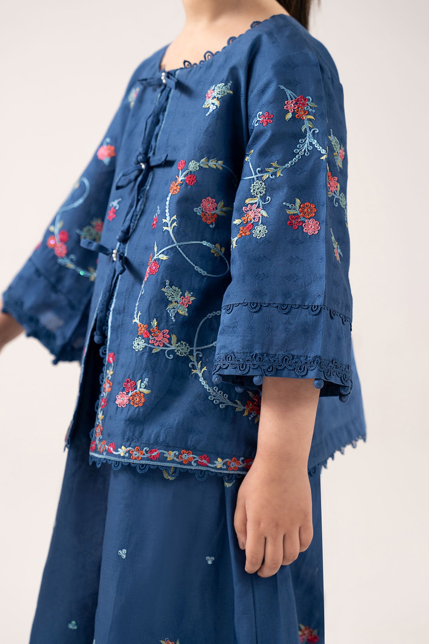 2 Piece Embroidered Dobby Lawn Suit