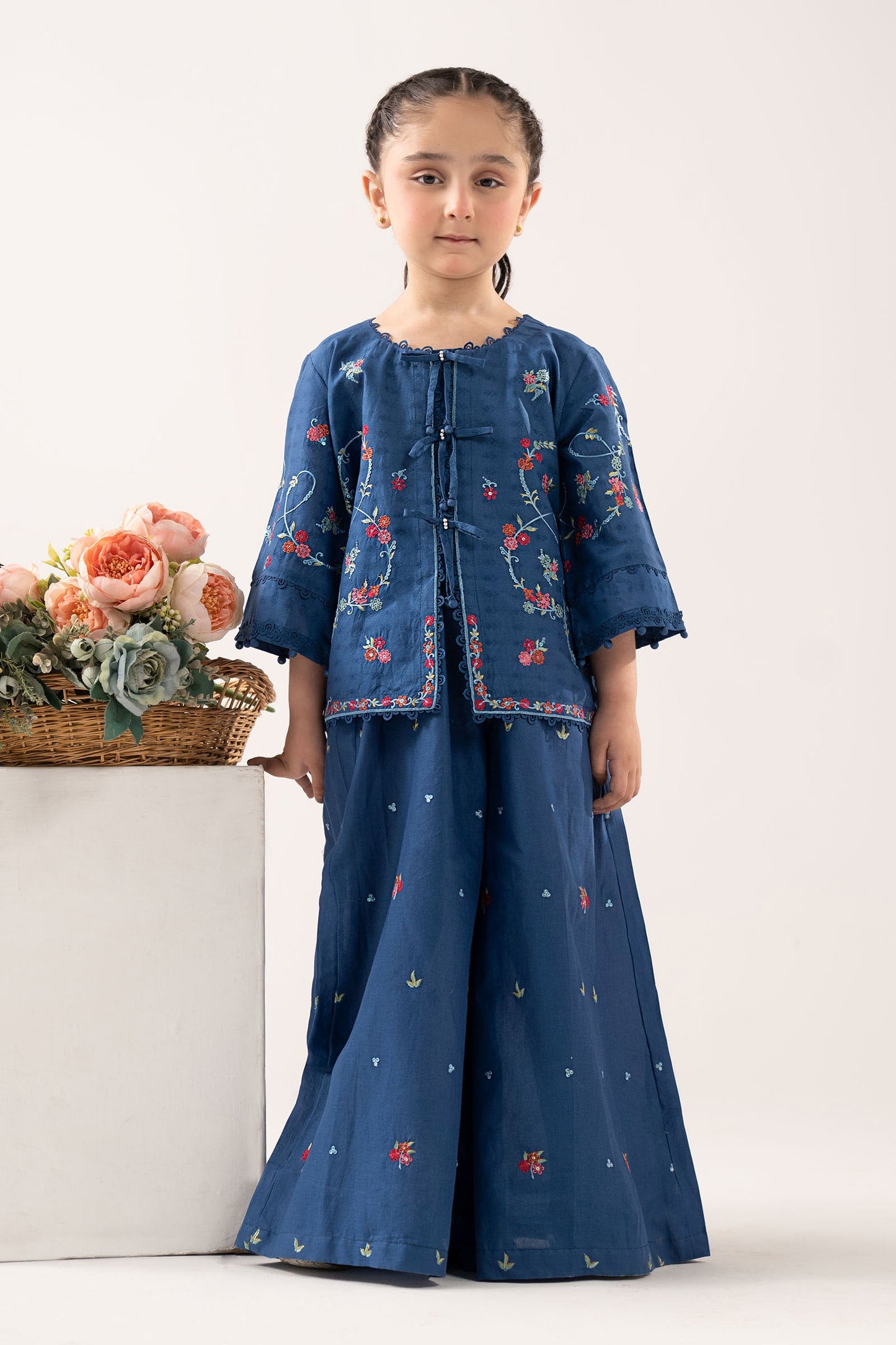 2 Piece Embroidered Dobby Lawn Suit
