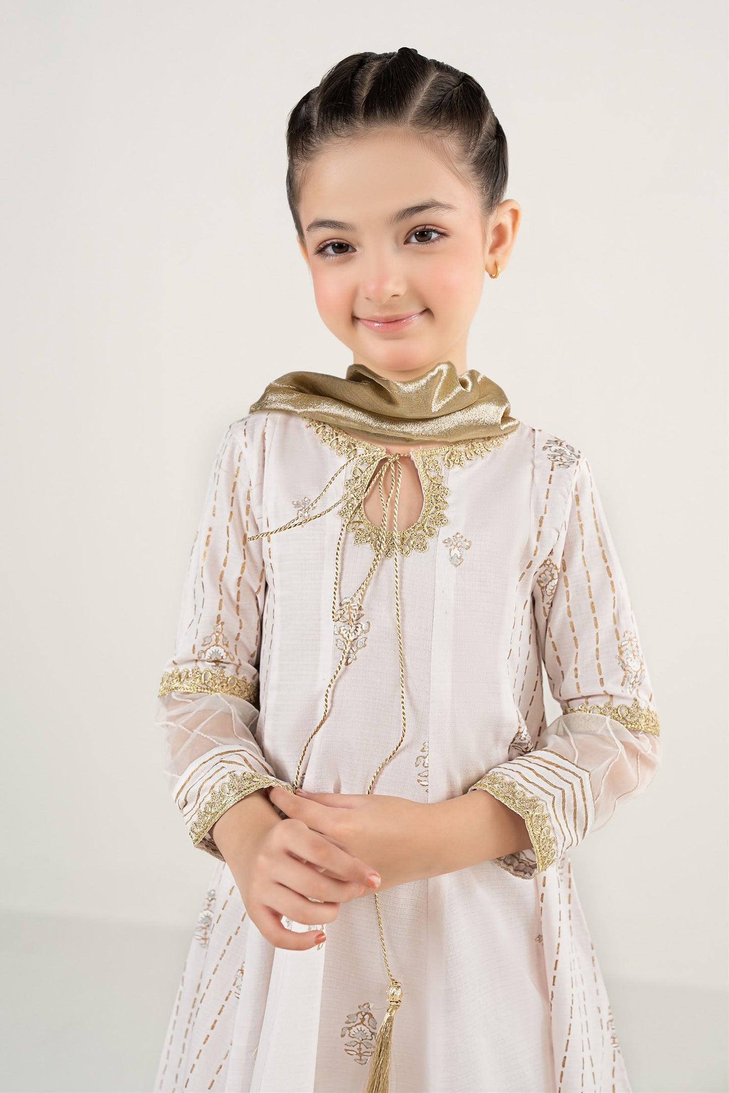 3 Piece Embroidered Dobby Suit