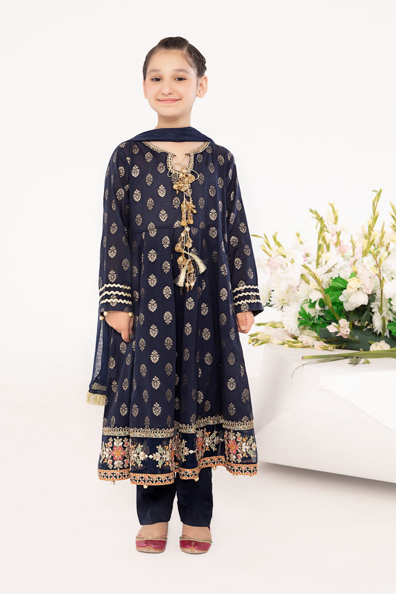 3 Piece Embroidered Suit