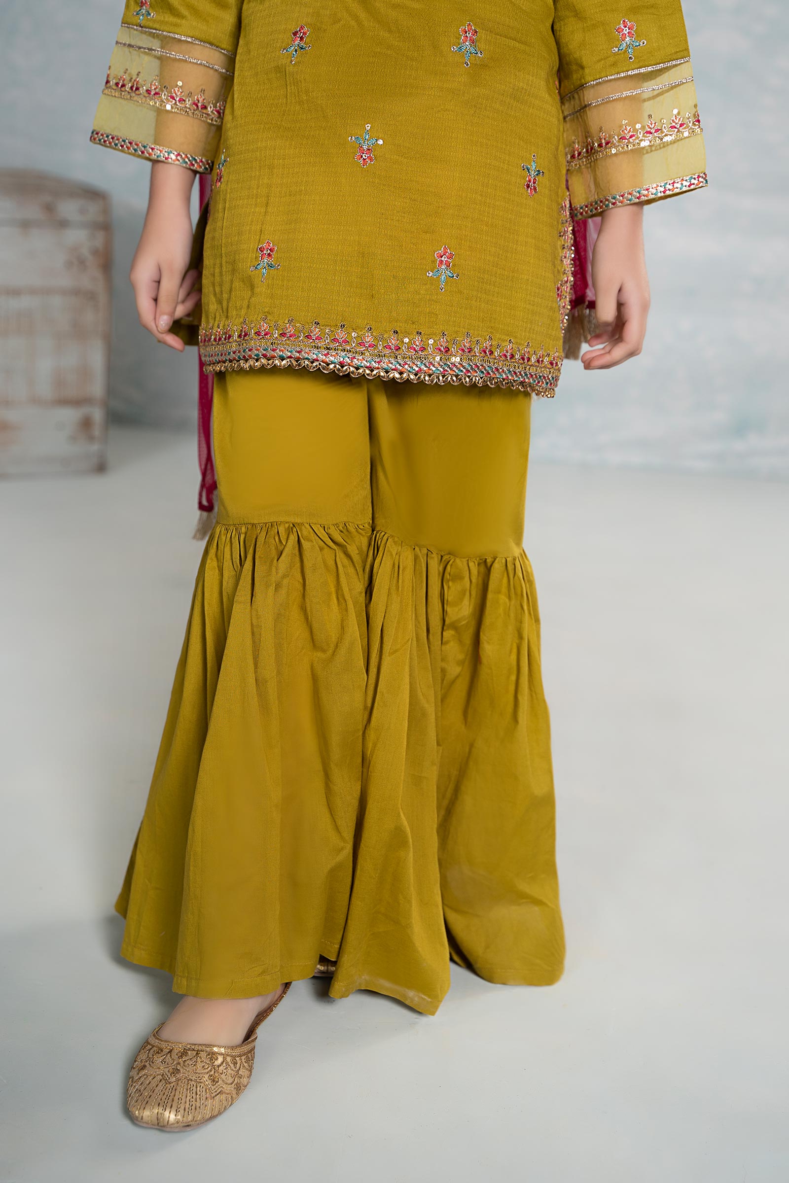 3 Piece Embroidered Dobby Suit