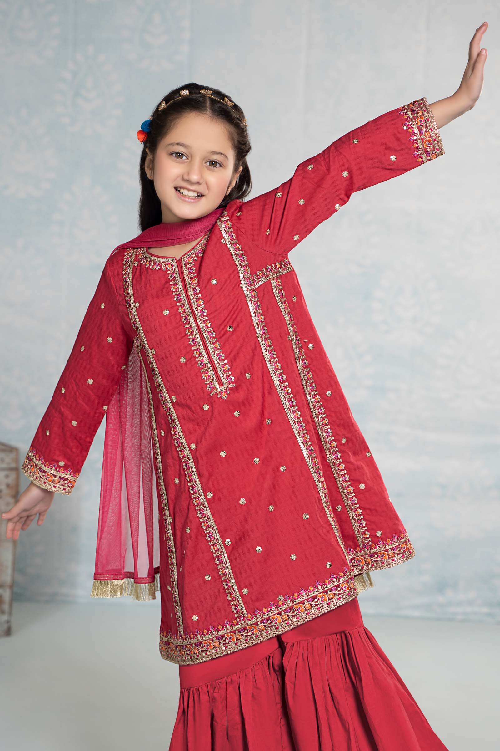 3 Piece Embroidered Dobby Suit