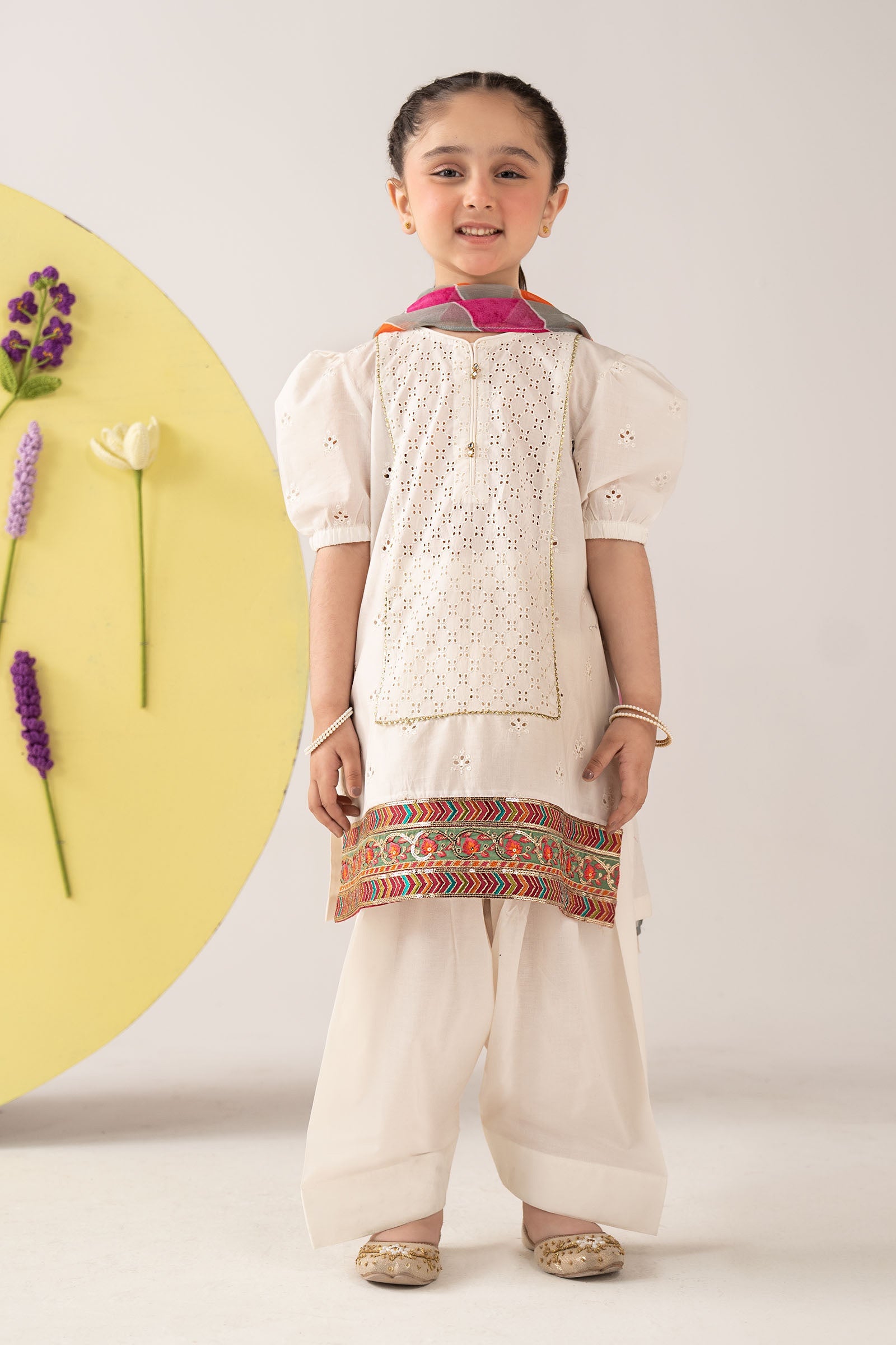 3 Piece Dyed Cambric Suit