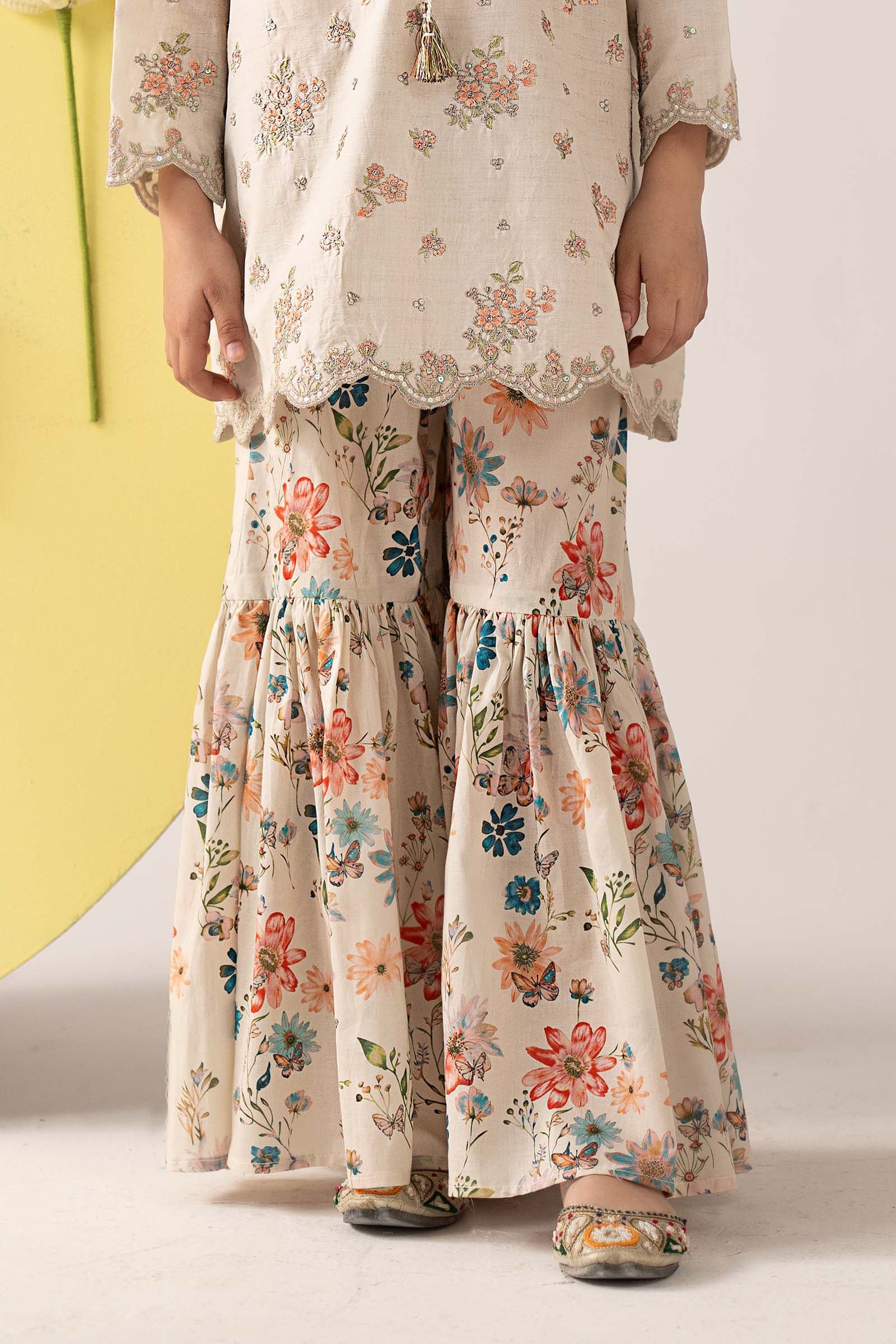 2 Piece Embroidered Dobby Lawn Suit