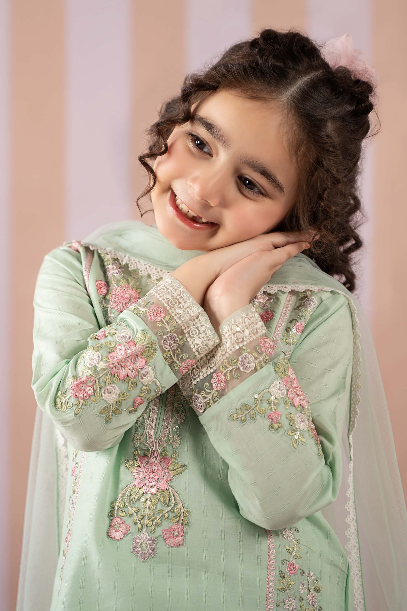 3 Piece Embroidered Dobby Lawn Suit