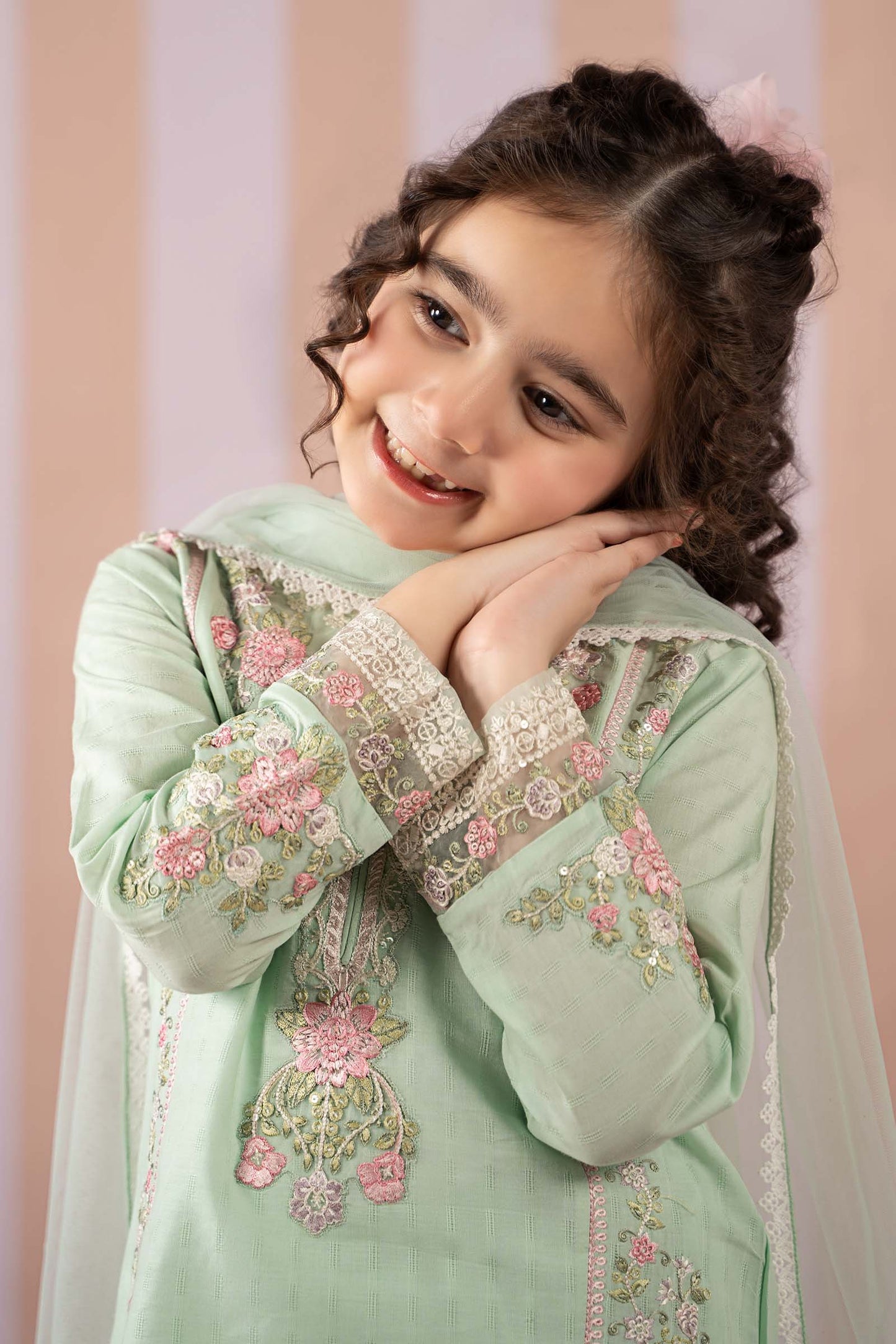 3 Piece Embroidered Dobby Lawn Suit