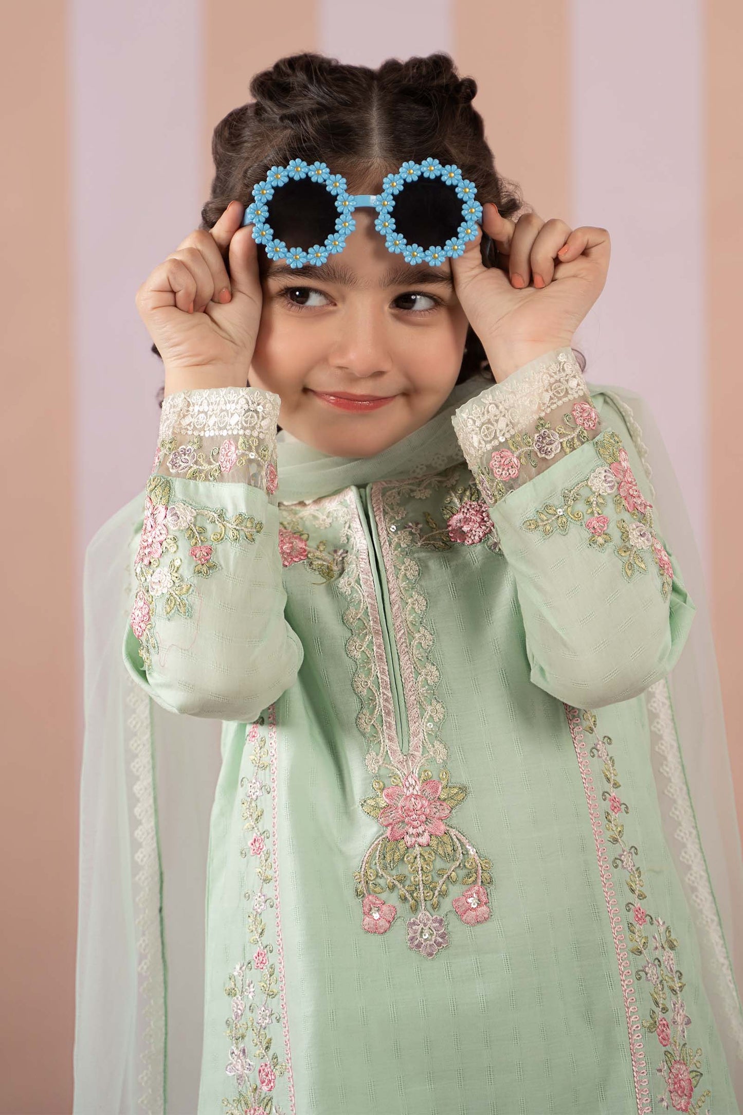 3 Piece Embroidered Dobby Lawn Suit