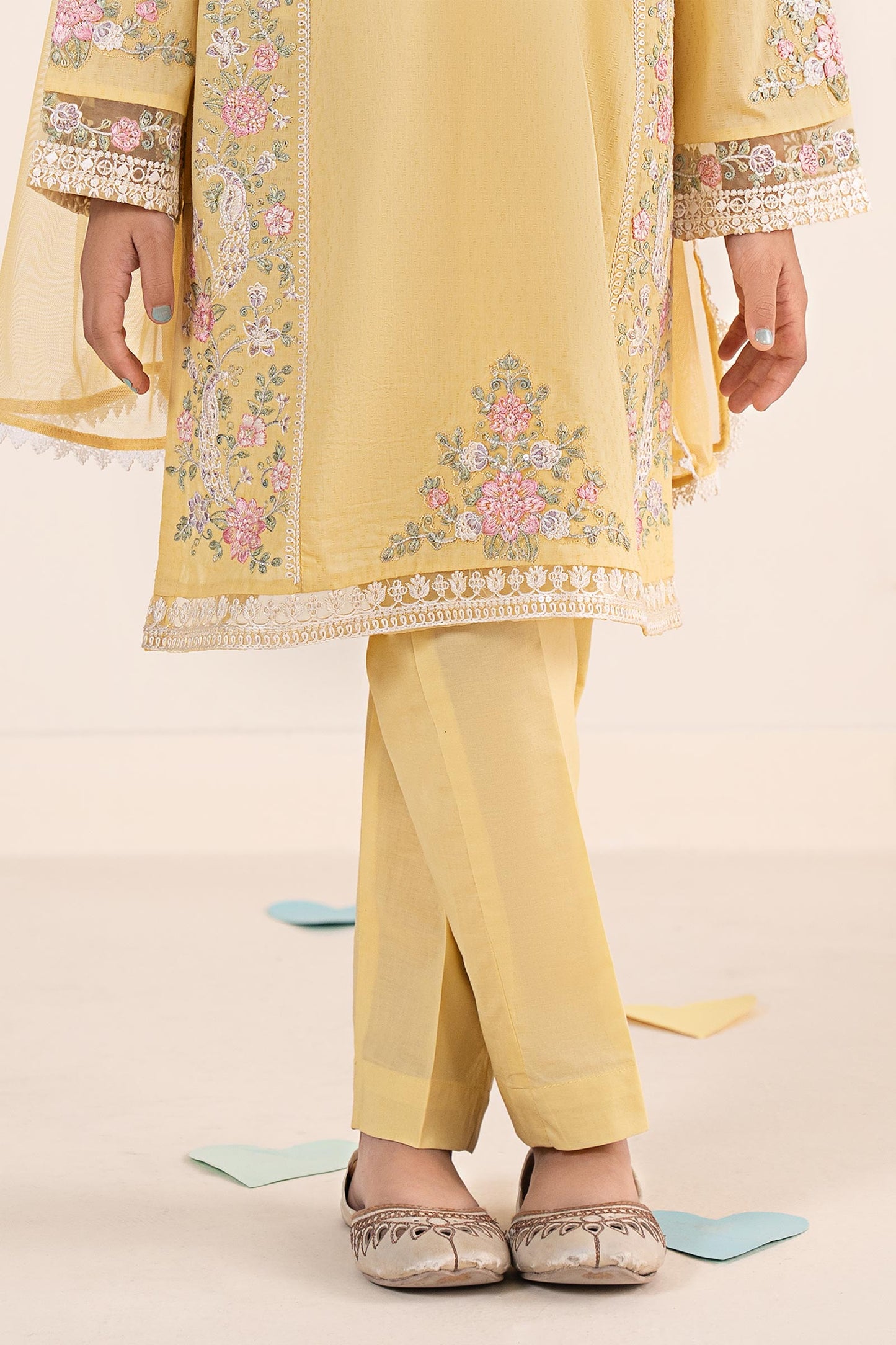 3 Piece Embroidered Dobby Lawn Suit