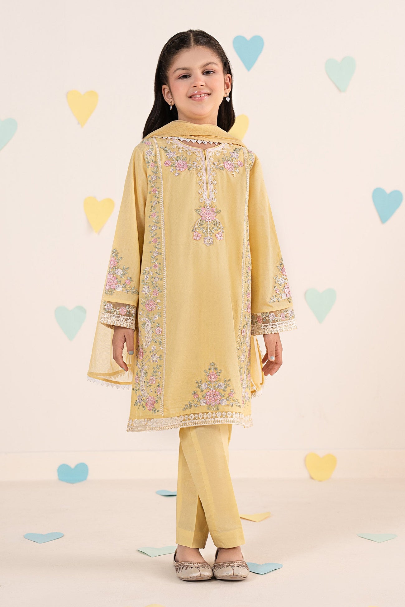 3 Piece Embroidered Dobby Lawn Suit