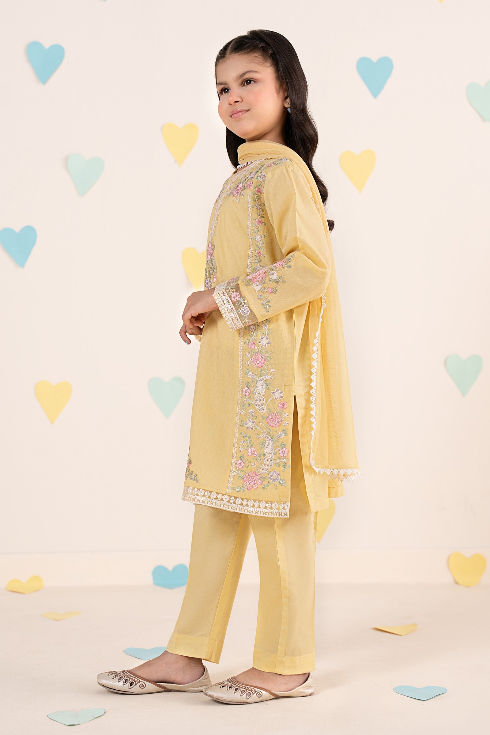 3 Piece Embroidered Dobby Lawn Suit