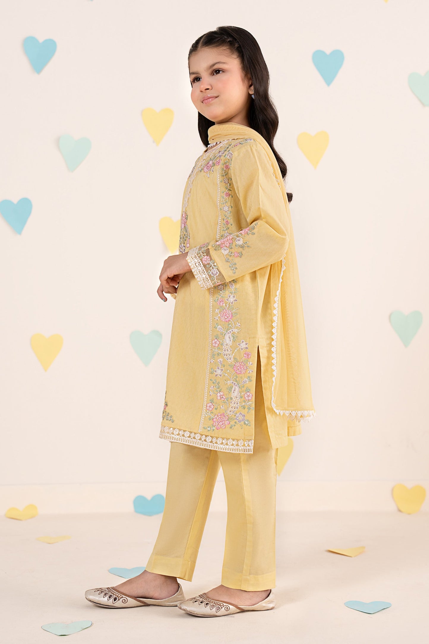 3 Piece Embroidered Dobby Lawn Suit