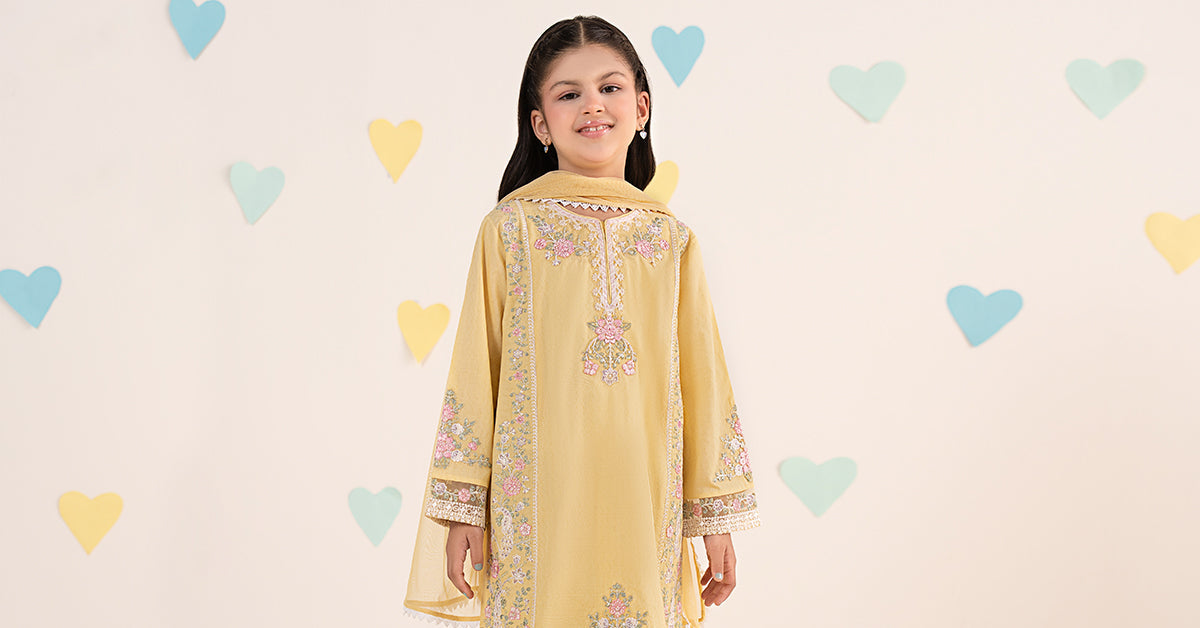 3 Piece Embroidered Dobby Lawn Suit