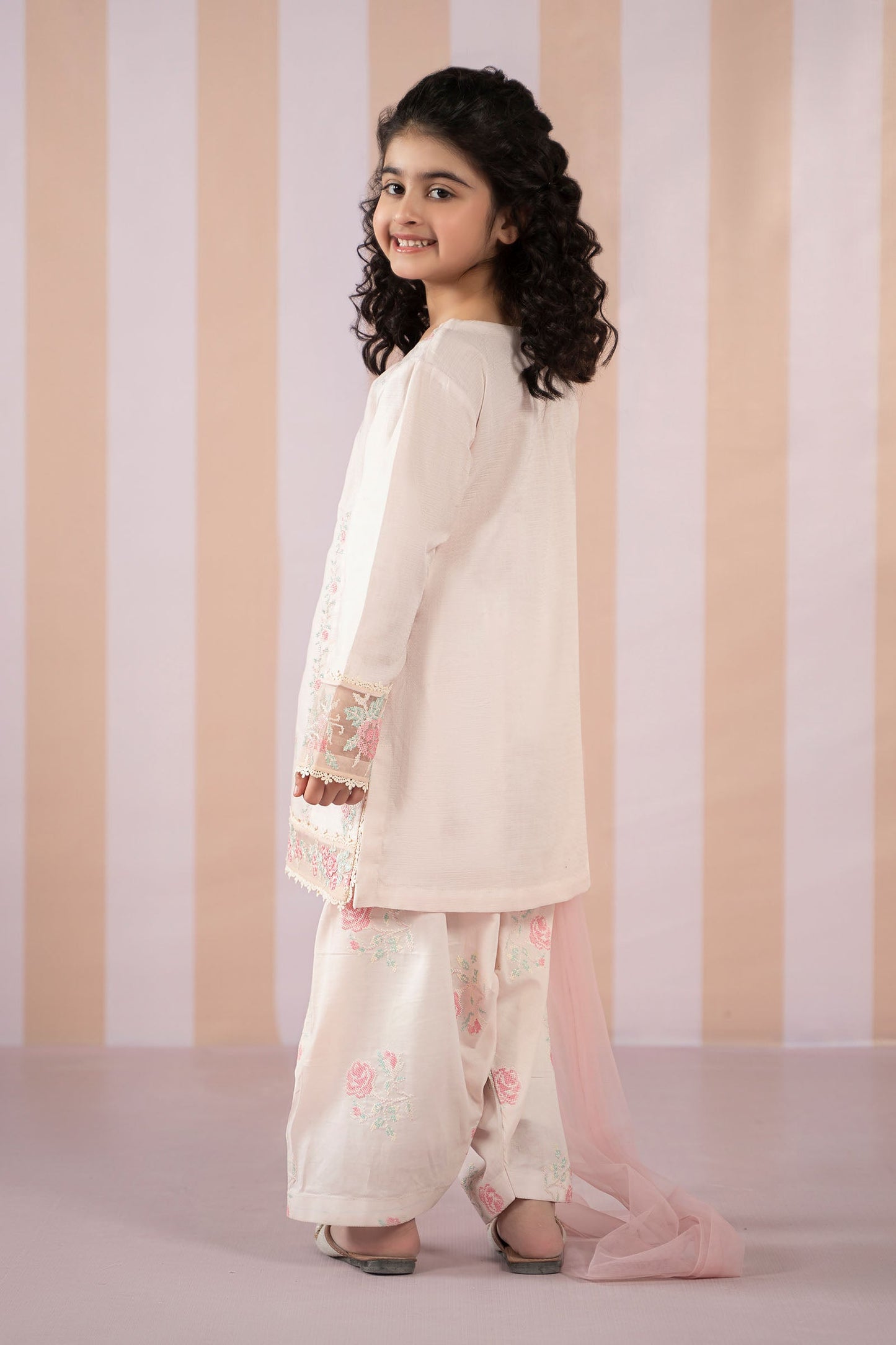 3 Piece Embroidered Dobby Lawn Suit