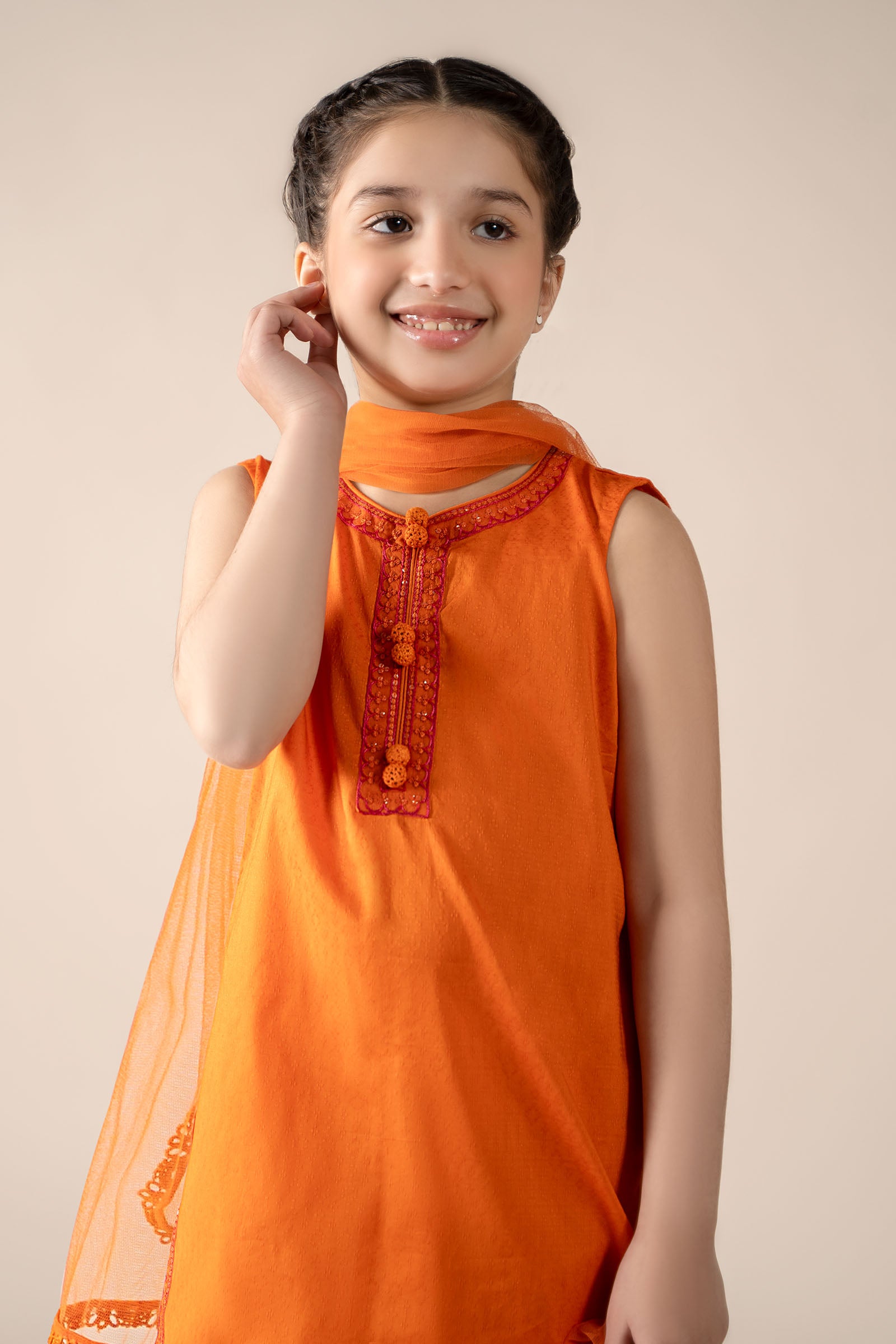 3 Piece Embroidered Dobby Lawn Suit