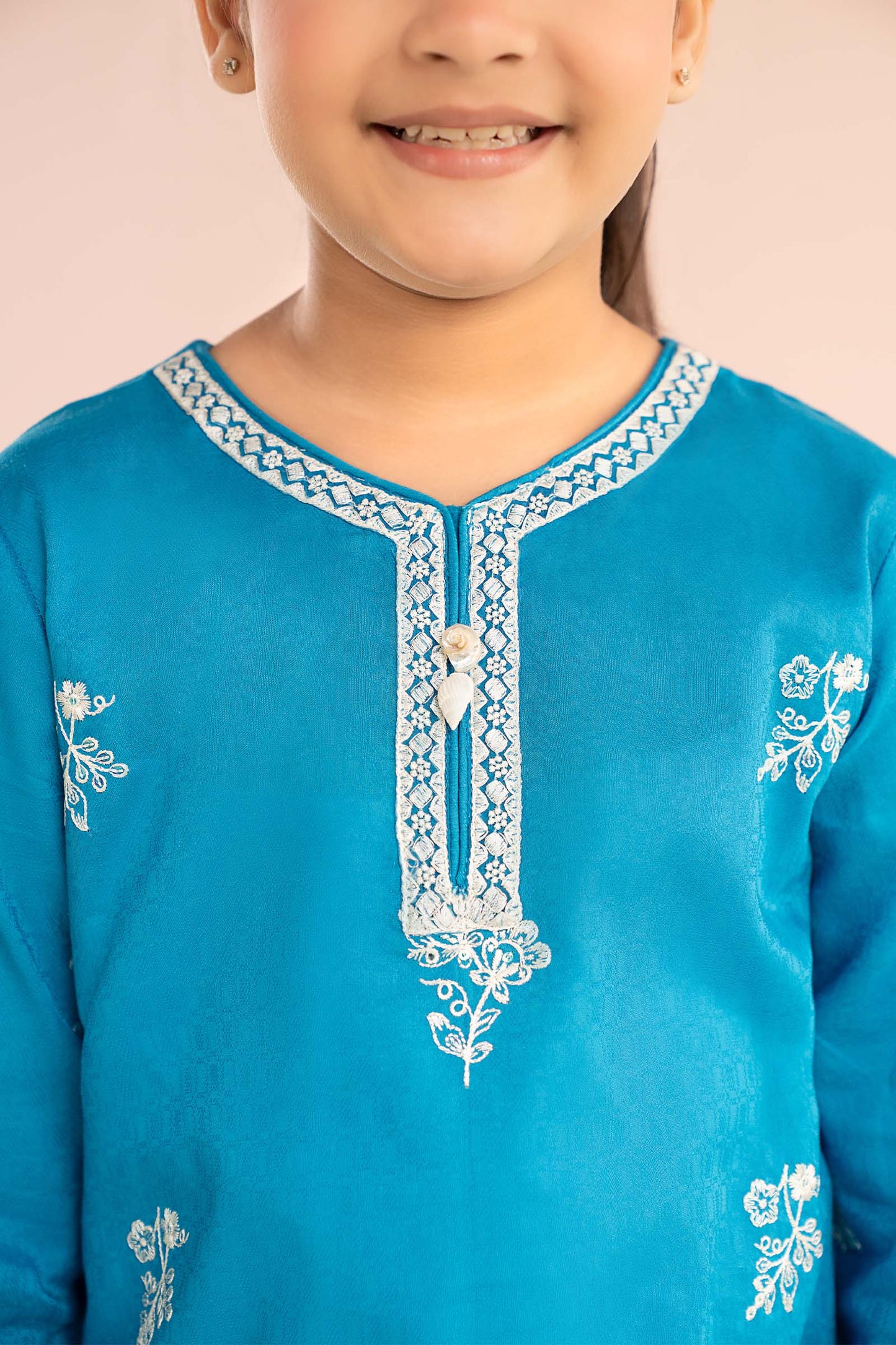 2 Piece Embroidered Dobby Lawn Suit