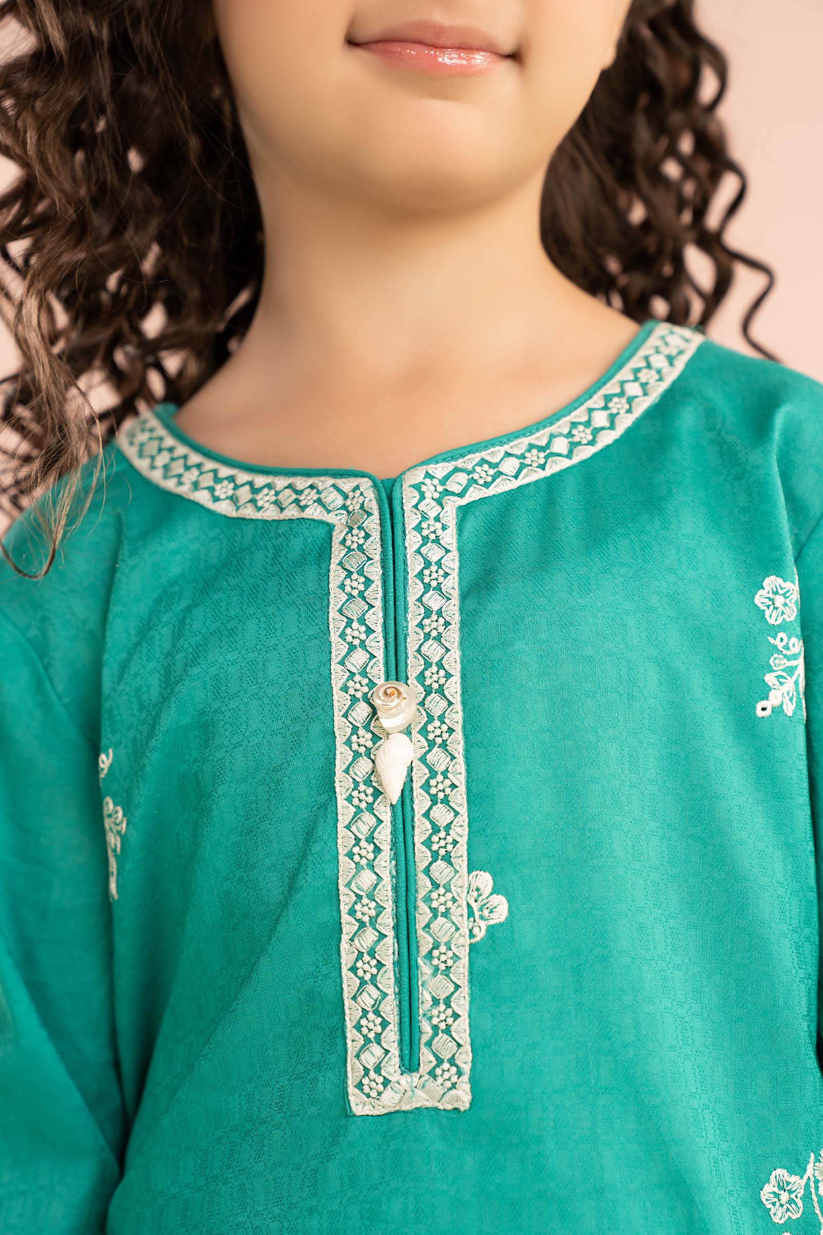 2 Piece Embroidered Dobby Lawn Suit