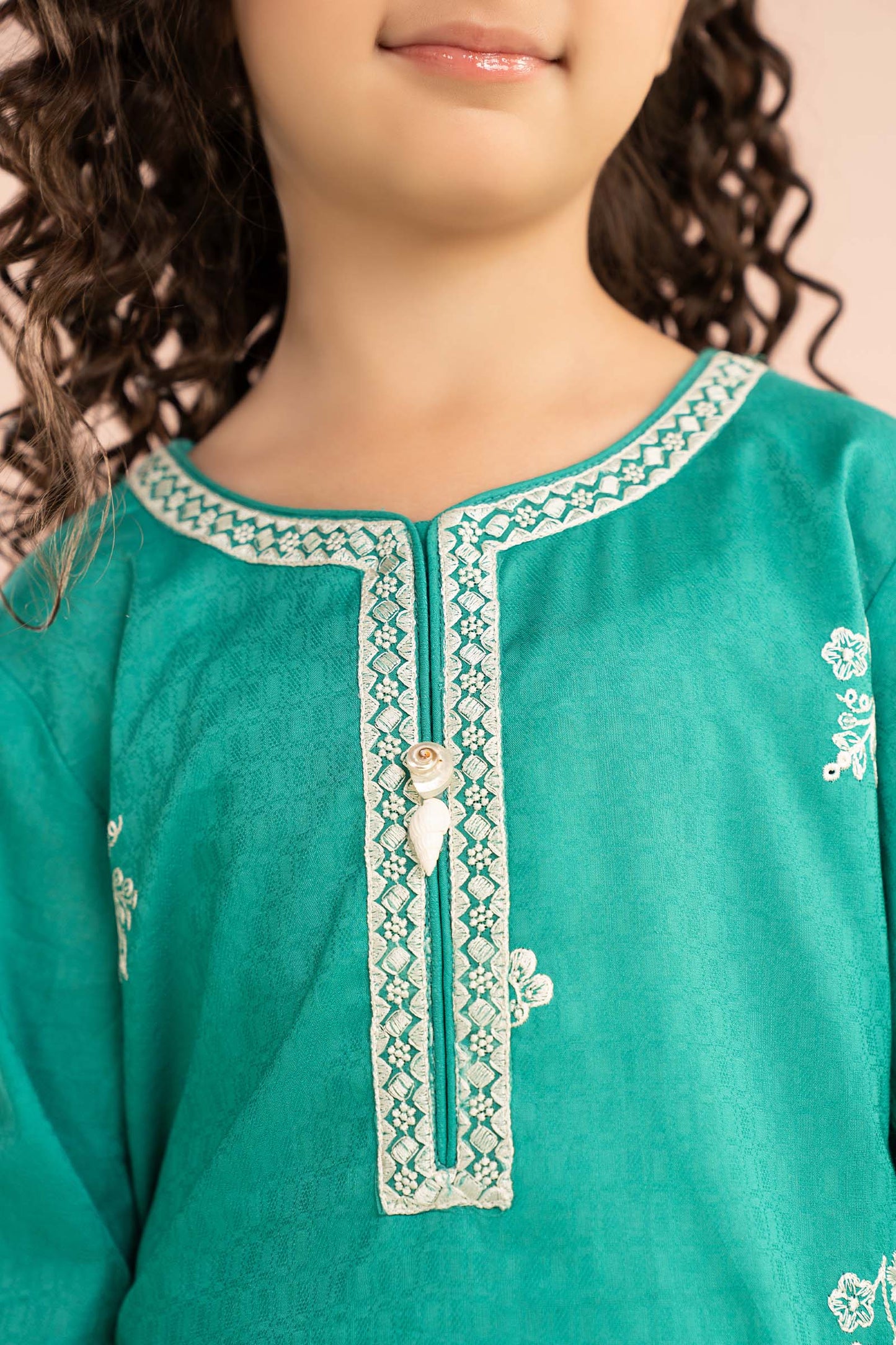 2 Piece Embroidered Dobby Lawn Suit