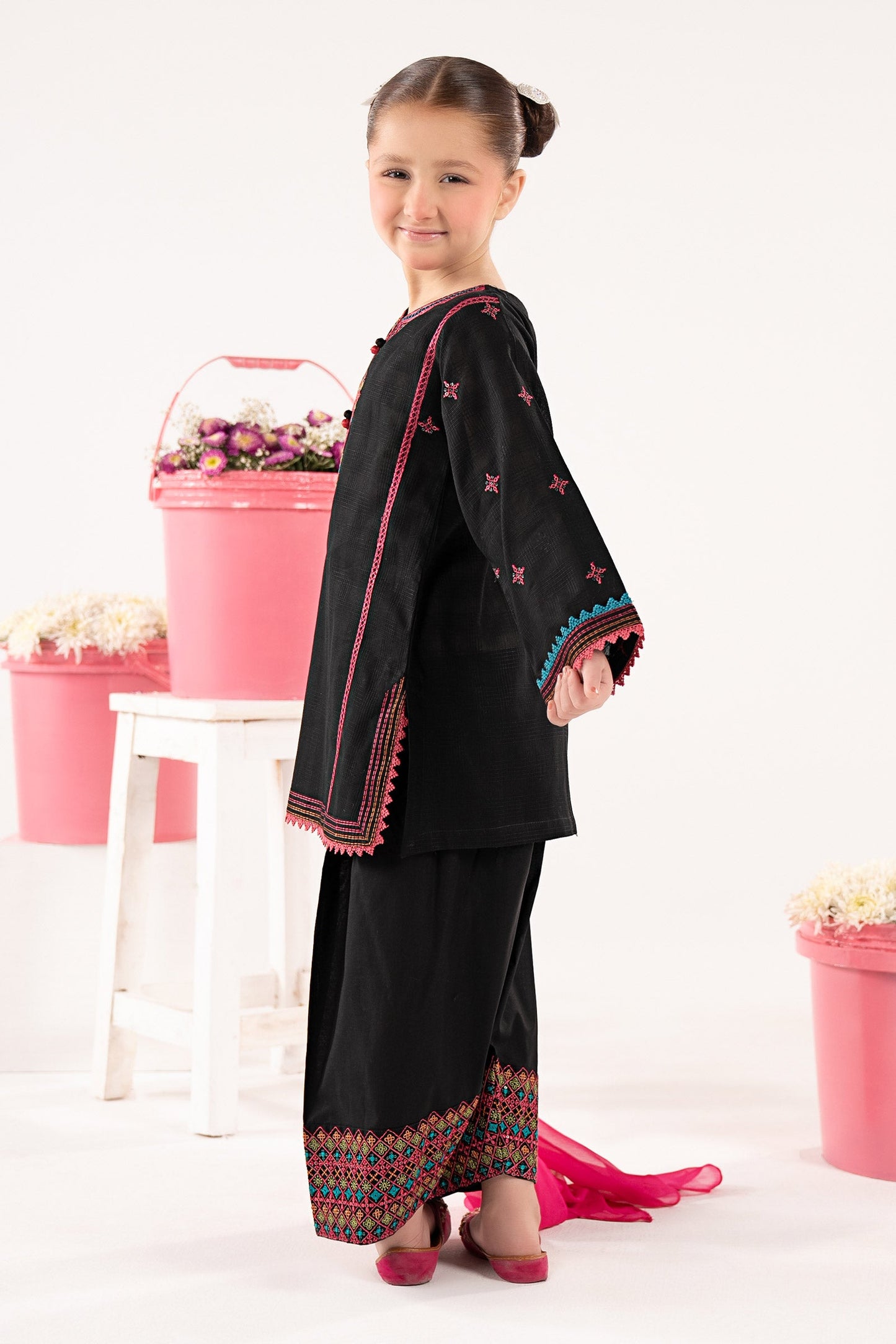 3 Piece Embroidered Cotton Suit