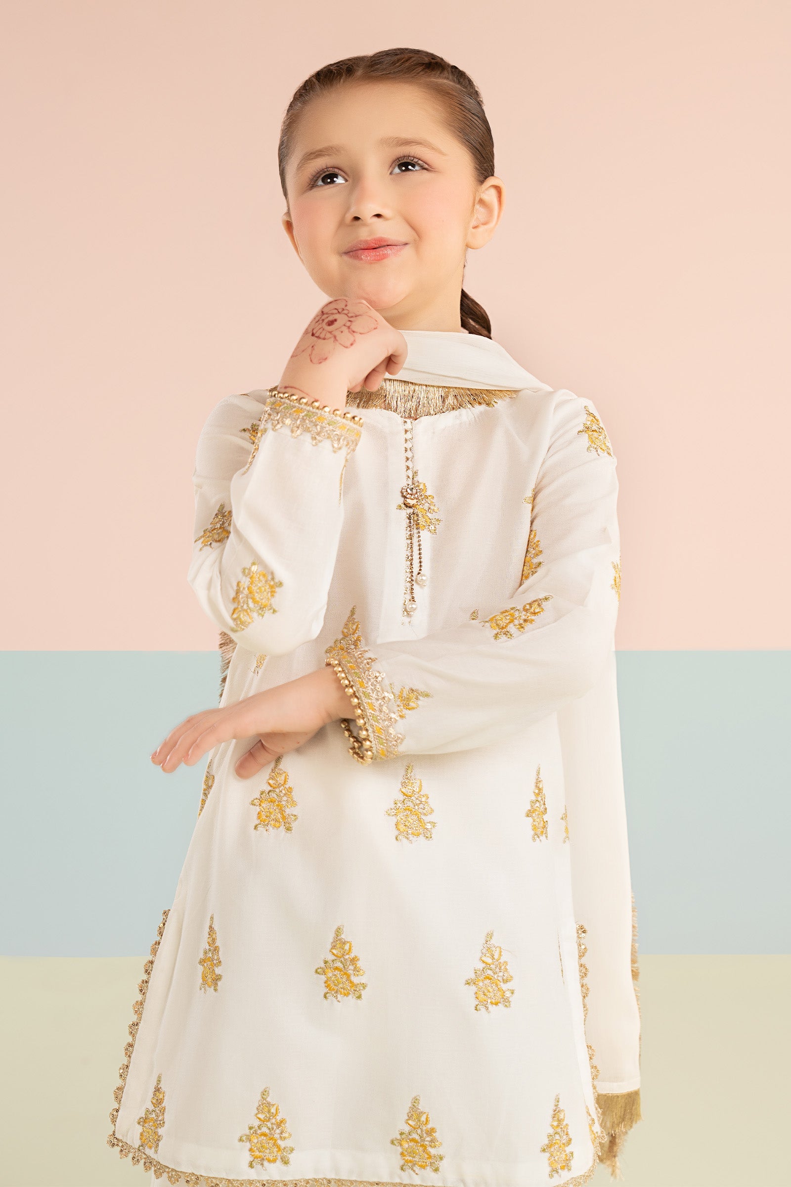 3 Piece Embroidered Dobby Lawn Suit